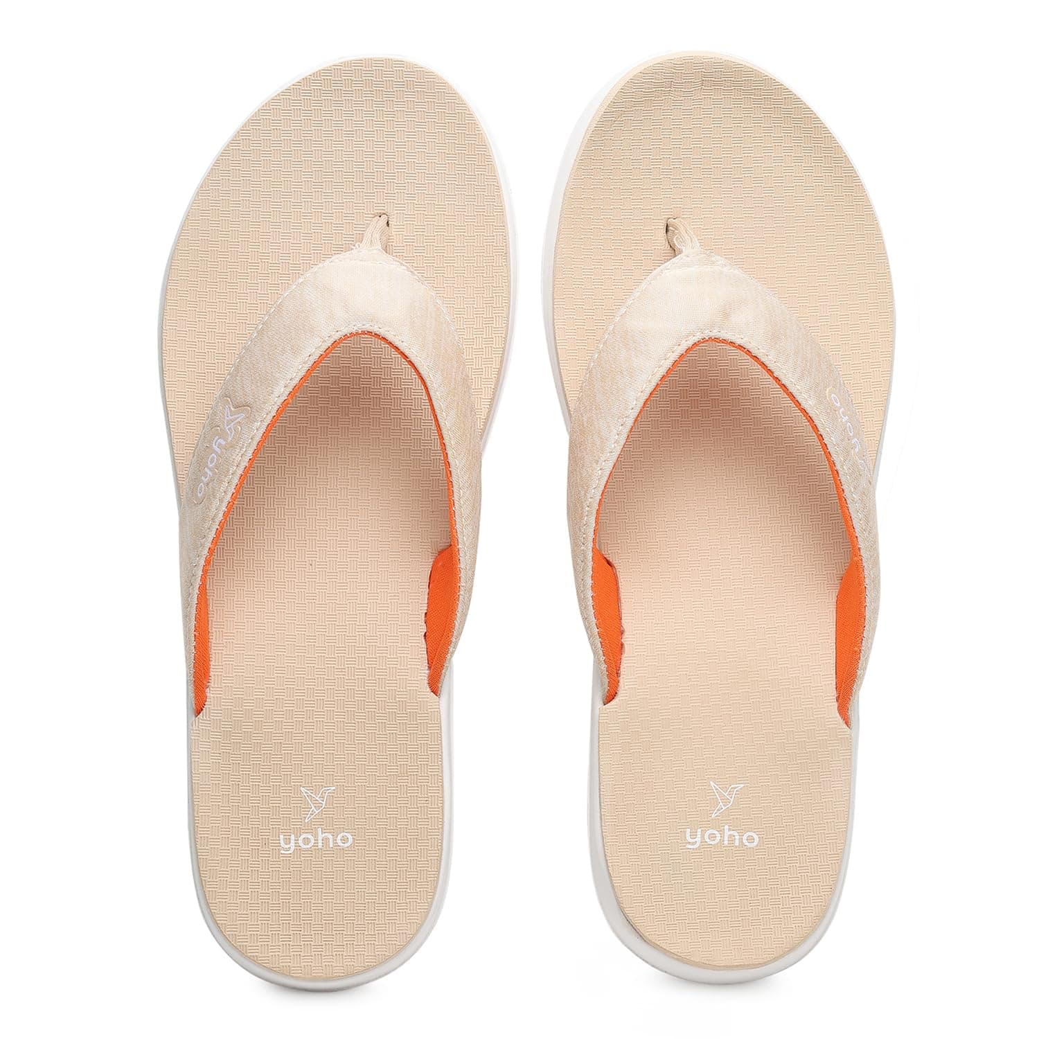 YOHO Fauna 002 V-Strap Slippers for Women | Lightweight EVA Comfort | Platform Sole | Breathable Fabric Upper | Shock Absorption | Water-Resistant | Easy to Style