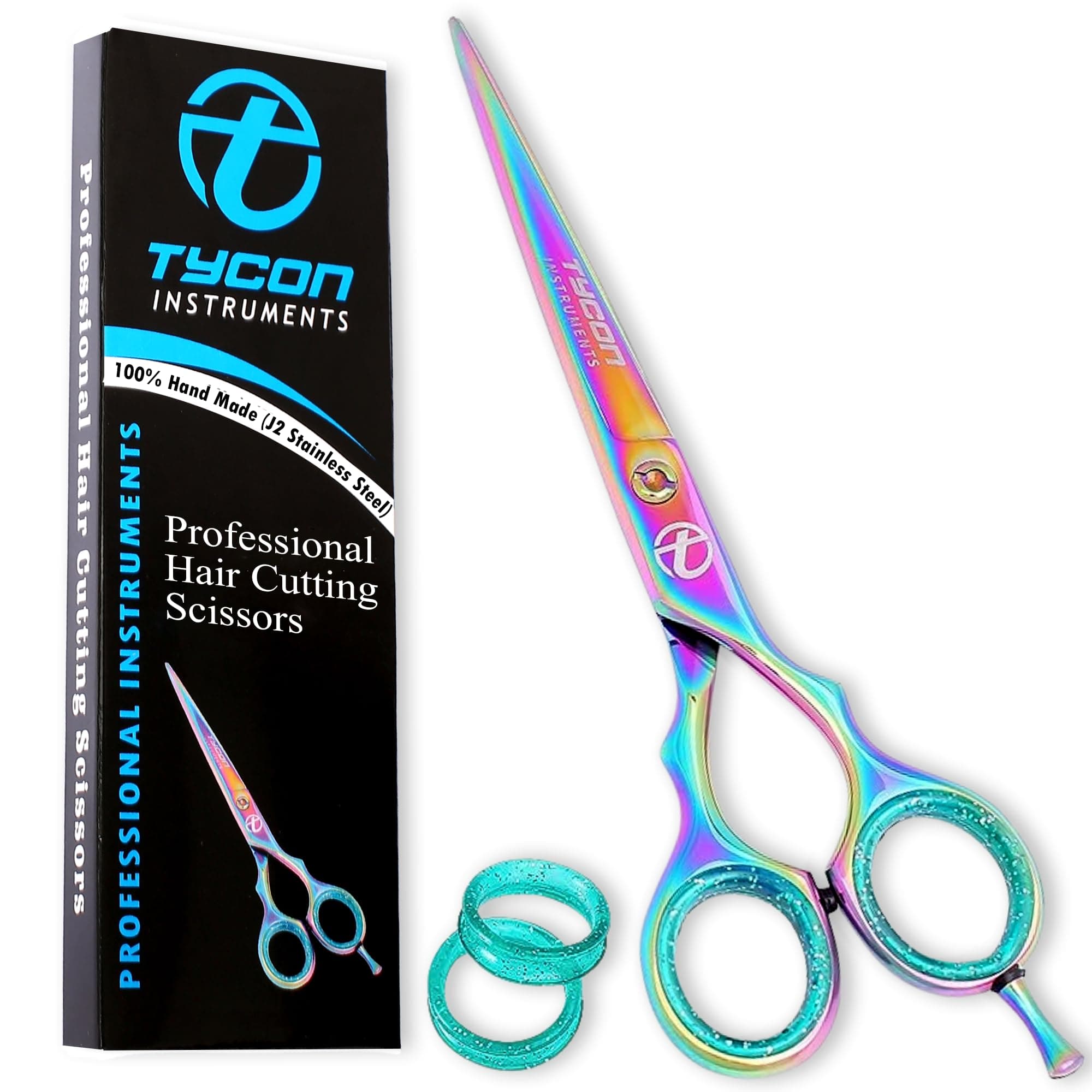 Tycon Instruments Professional Hair Scissors - 6.0 Inch, Razor Edge Blade, Modern, Ergonomic Style, Stainless Steel