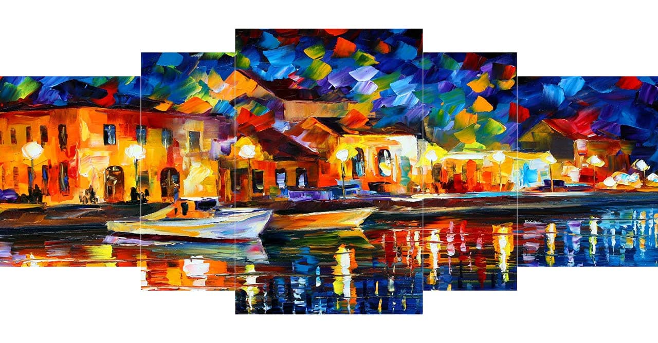 SAF paintings Set of 5 Modern Art UV Textured Home Decorative Gift Item large Panel Painting 42 Inch X 18 Inch SANFPNL31119