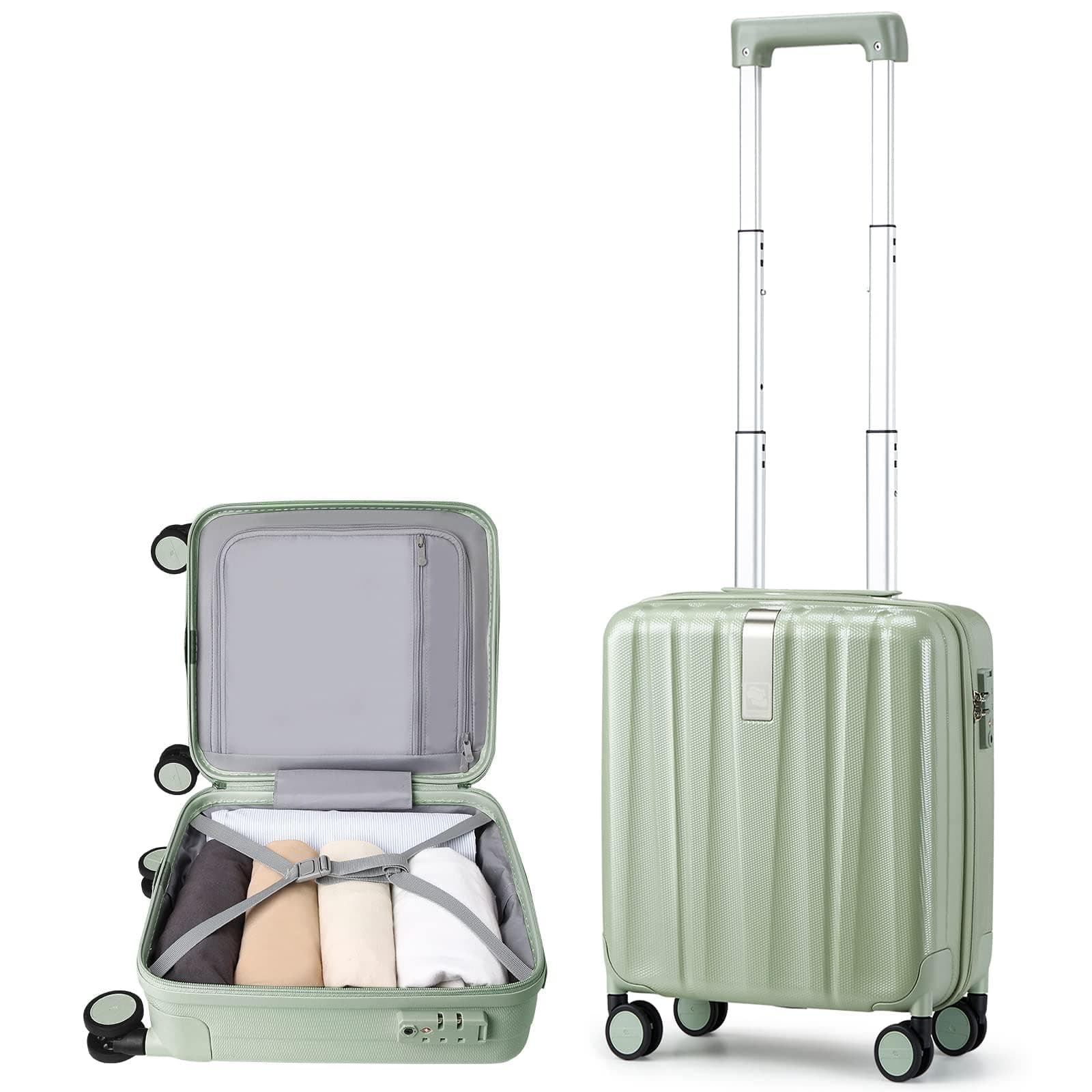 Hanke Underseat Carry On Luggage Suitcase with Wheels 14in 16in 20in 24in 29in Spinner TSA Luggage Lighweight PC Hardside Rolling Suitcases Travel Bag