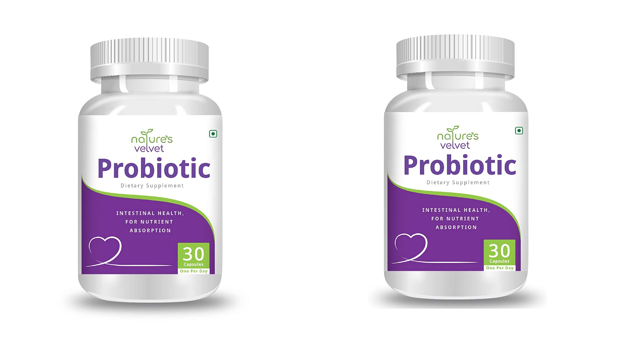 Natures Velvet Lifecare Probiotics for Digestive Health and Immunity - 30 Capsules (1+1)