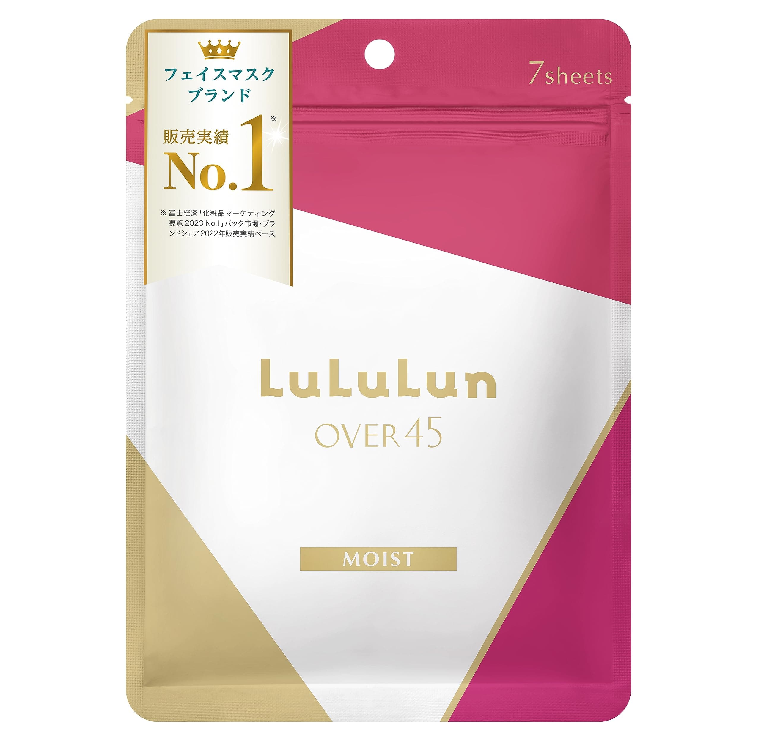 Lululun OVER45 Camellia Pink (Moist), Pack of 7