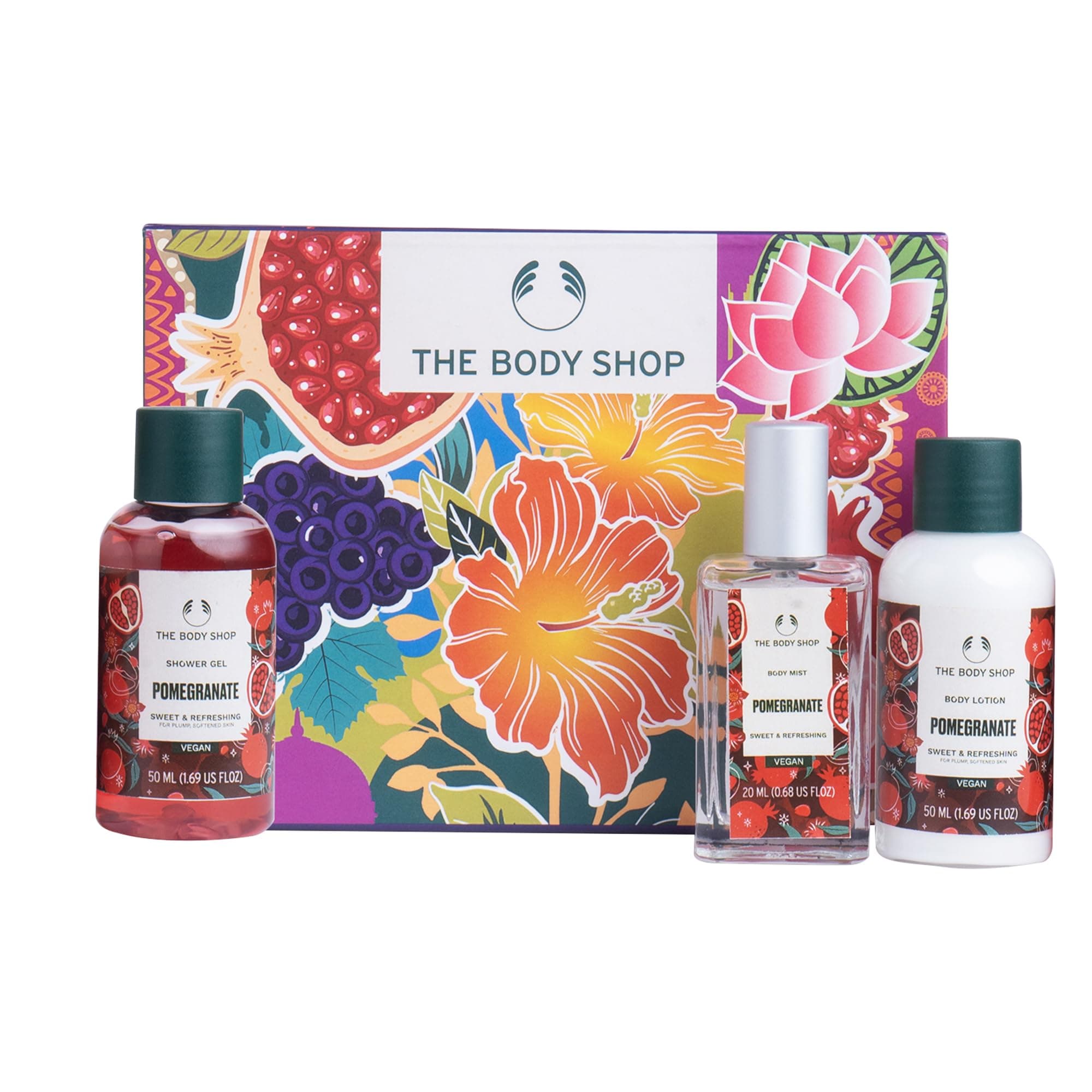 The Body Shop Pomegranate Shower Gel, Body Lotion & Mist Gift Set