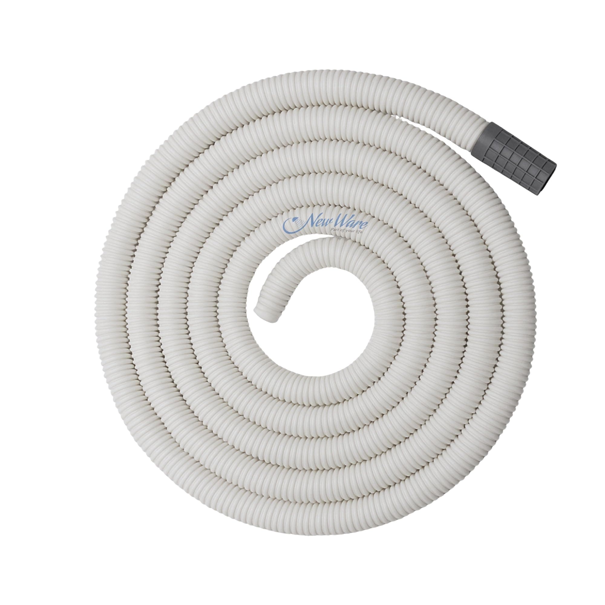New Ware® 2 Meter Washing Machine Inlet Pipe | PVC Inflow Water Hose Extension for Semi Automatic Machines | White (Pack of 1)