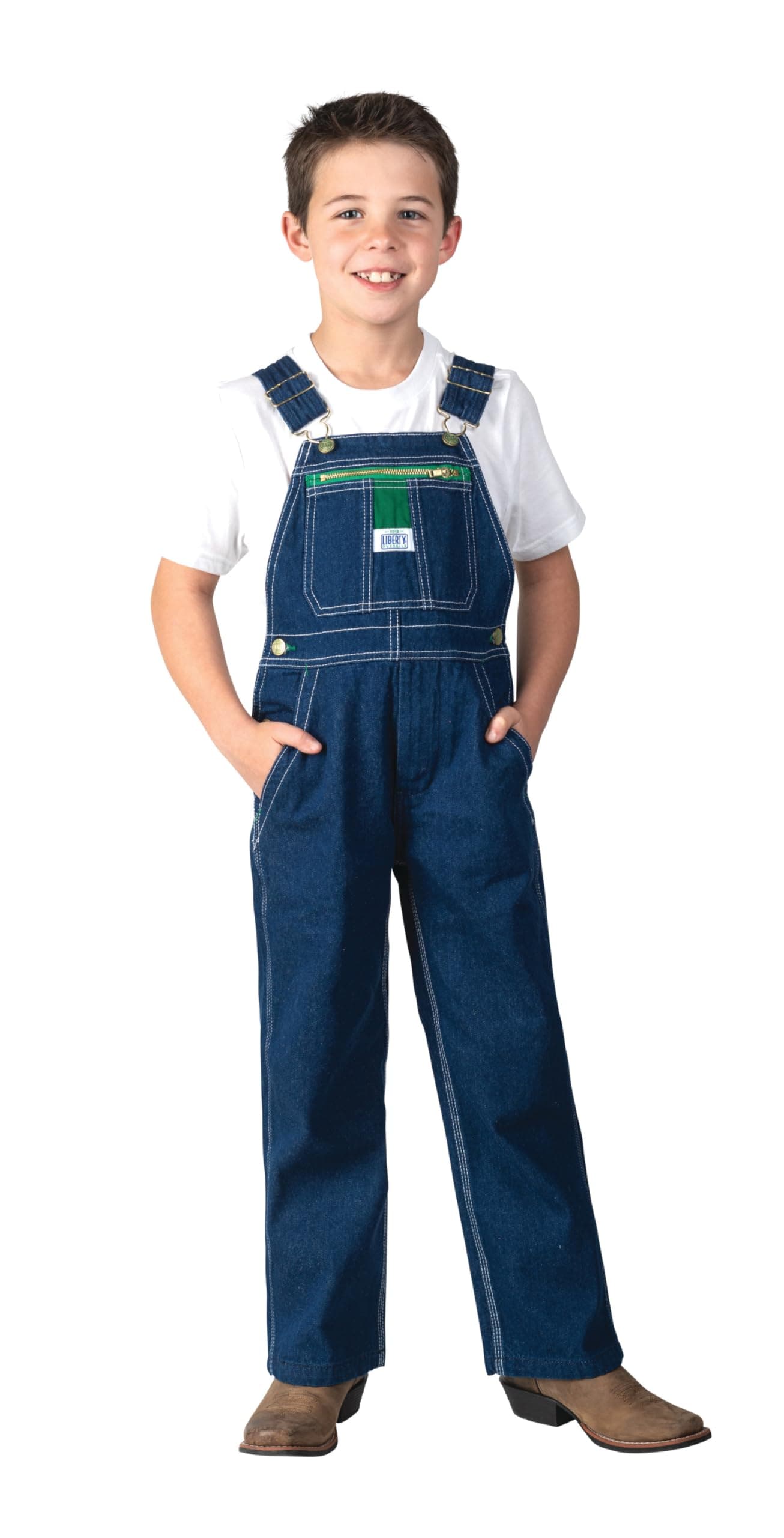 Liberty Big Boy's Denim Bib Overall, Rigid Blue, 10