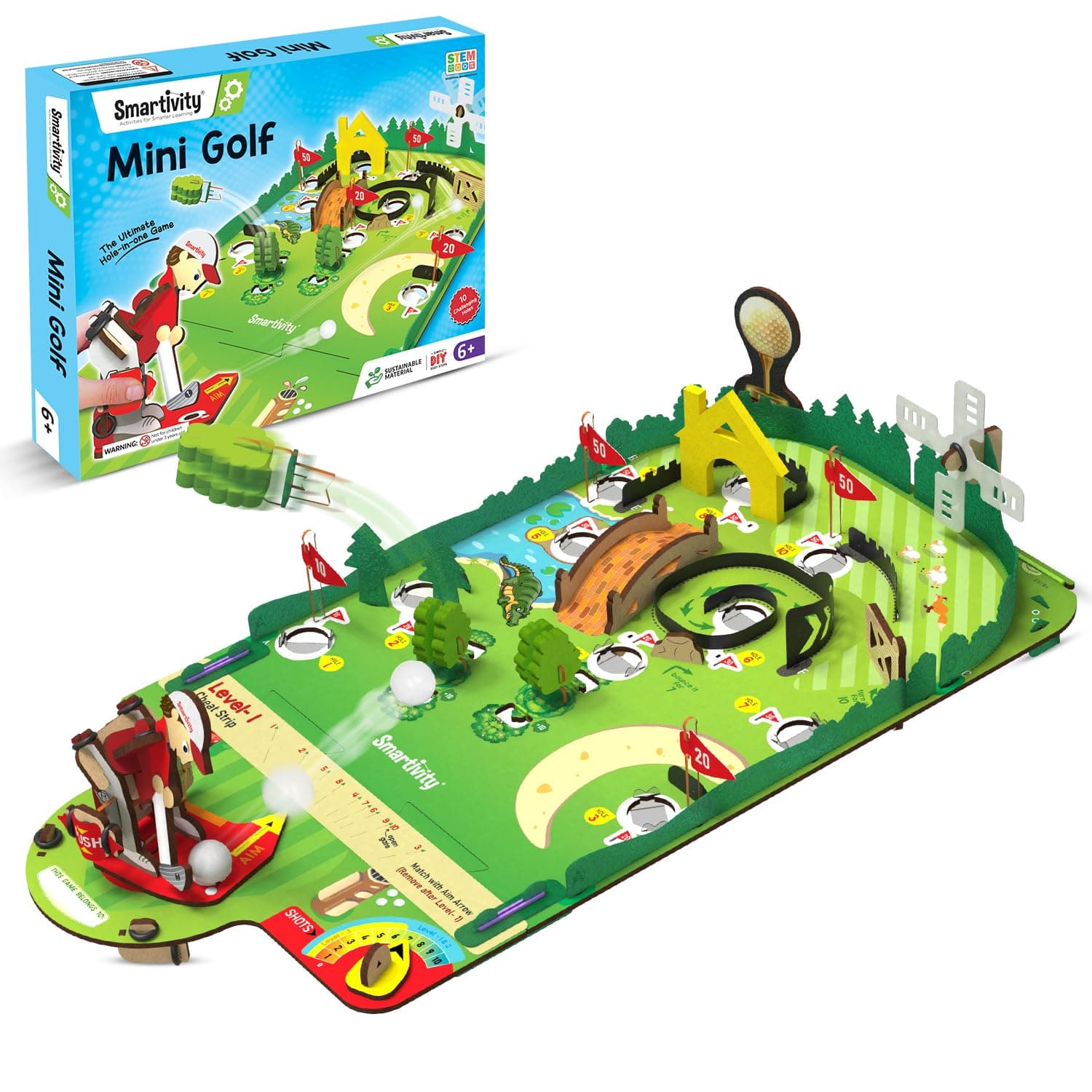 Smartivity DIY Mini Golf STEM Kit for Kids 6-12 Years