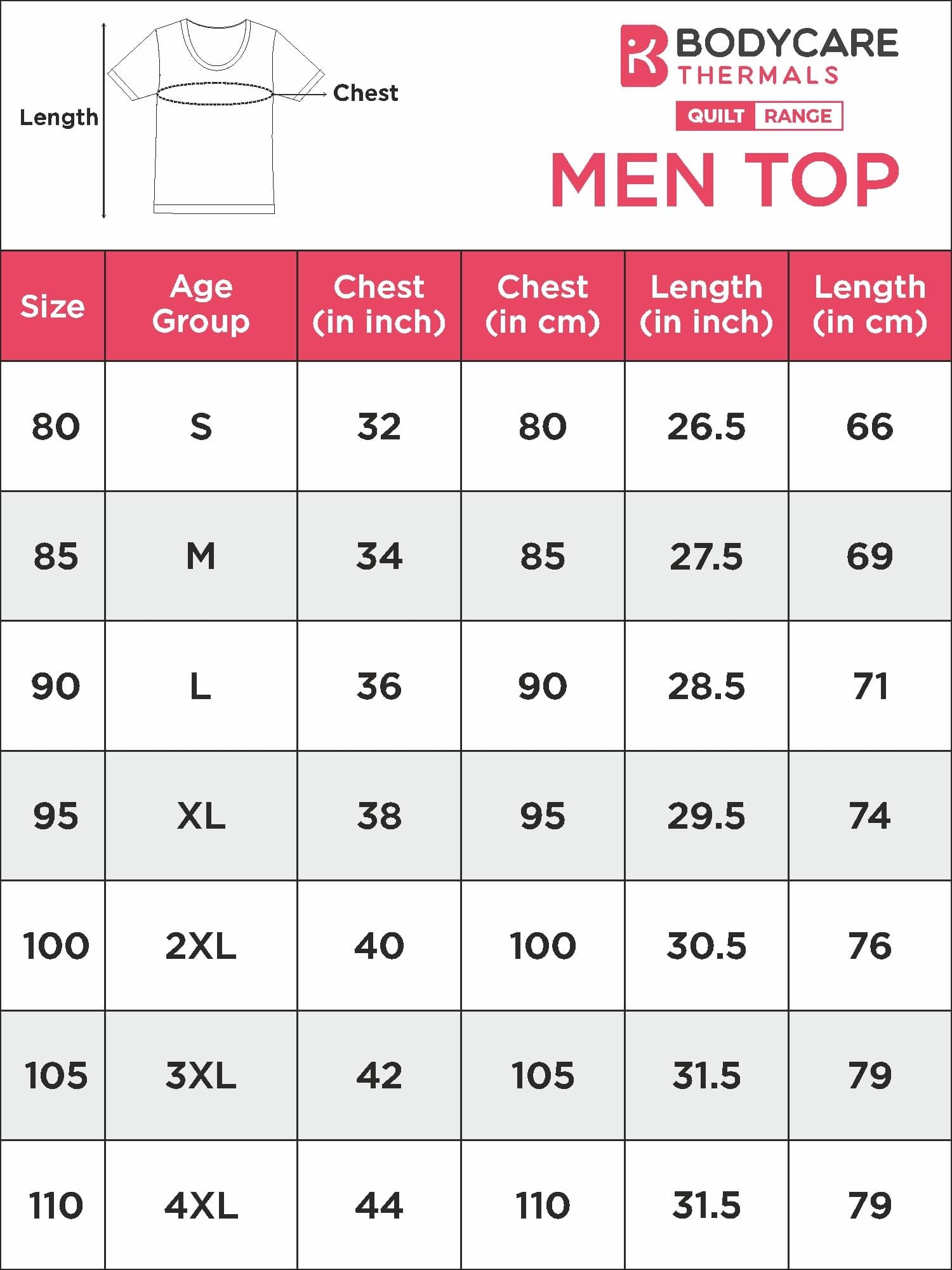 BODYCARE Mens Round Neck Half Sleeves Thermal Top Pack of 1-Charcoal Melange