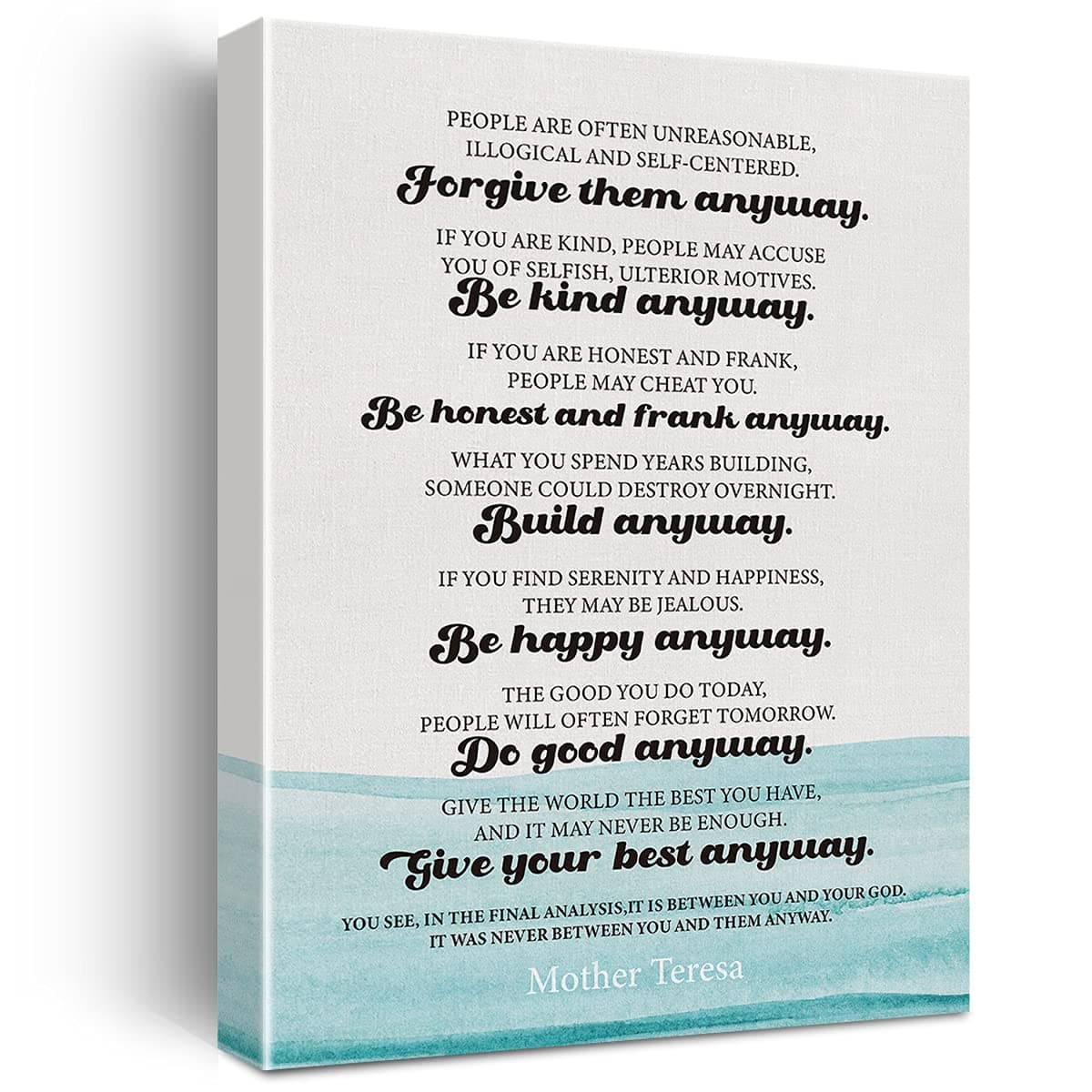 Nvhai Inspirational Quotes Wall Art Decor Framed Poster (11.5x15 Inch)
