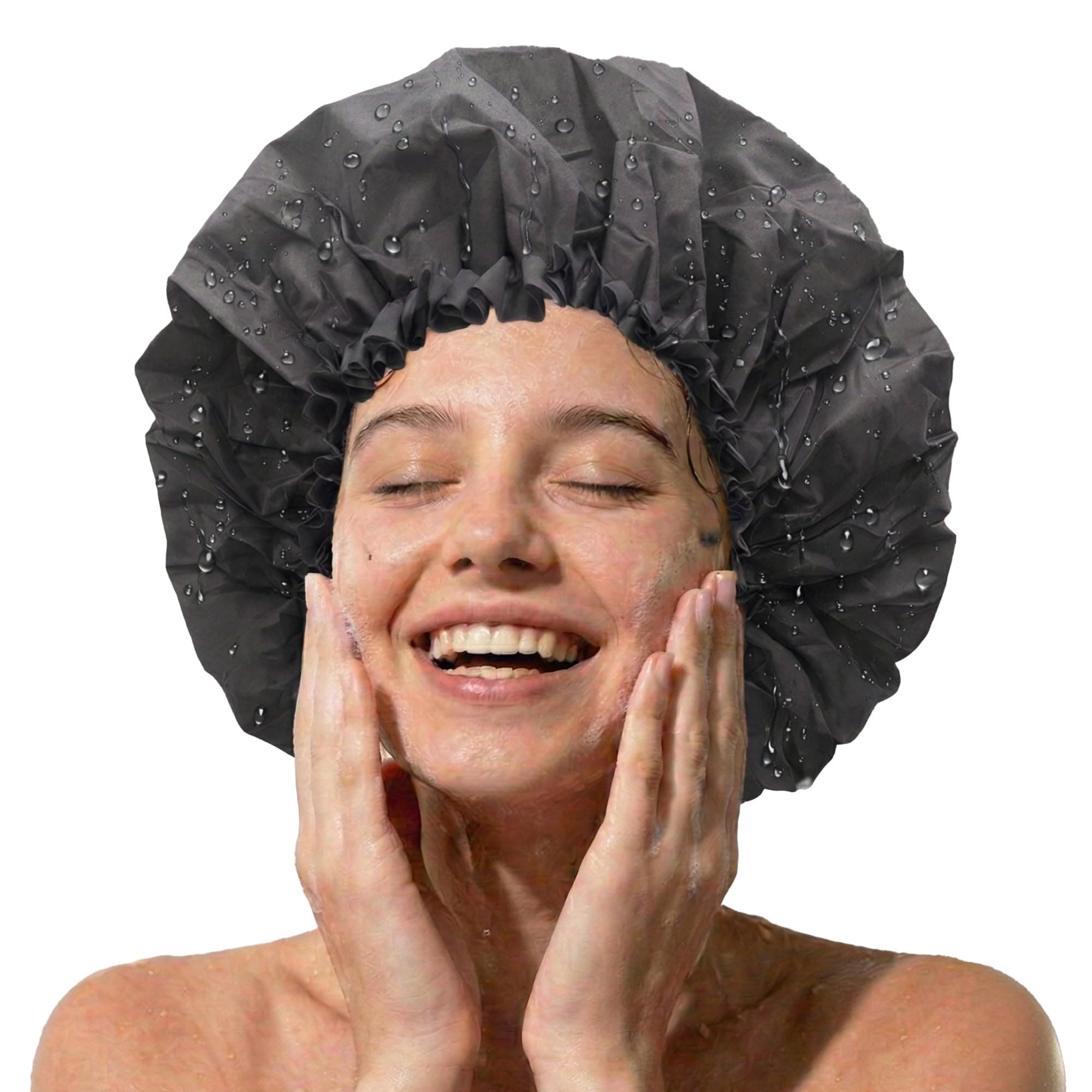 Donna Premium Collection Super Jumbo Shower Cap Black 22164 by Donna Collection