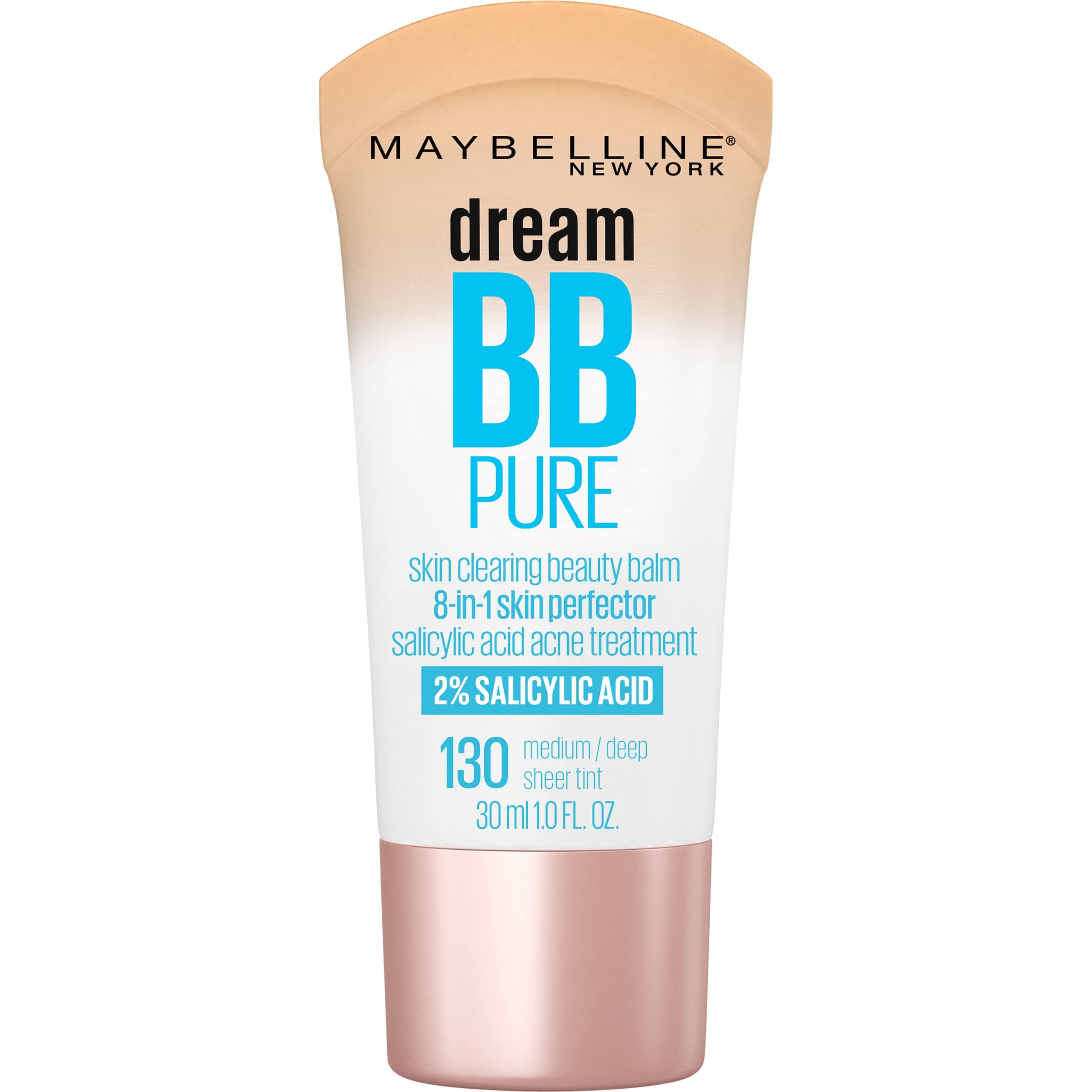 Maybelline New York Dream Pure BB Cream Skin Clearing Perfector, Light/Medium, 1 Fluid Ounce (Packaging may vary)