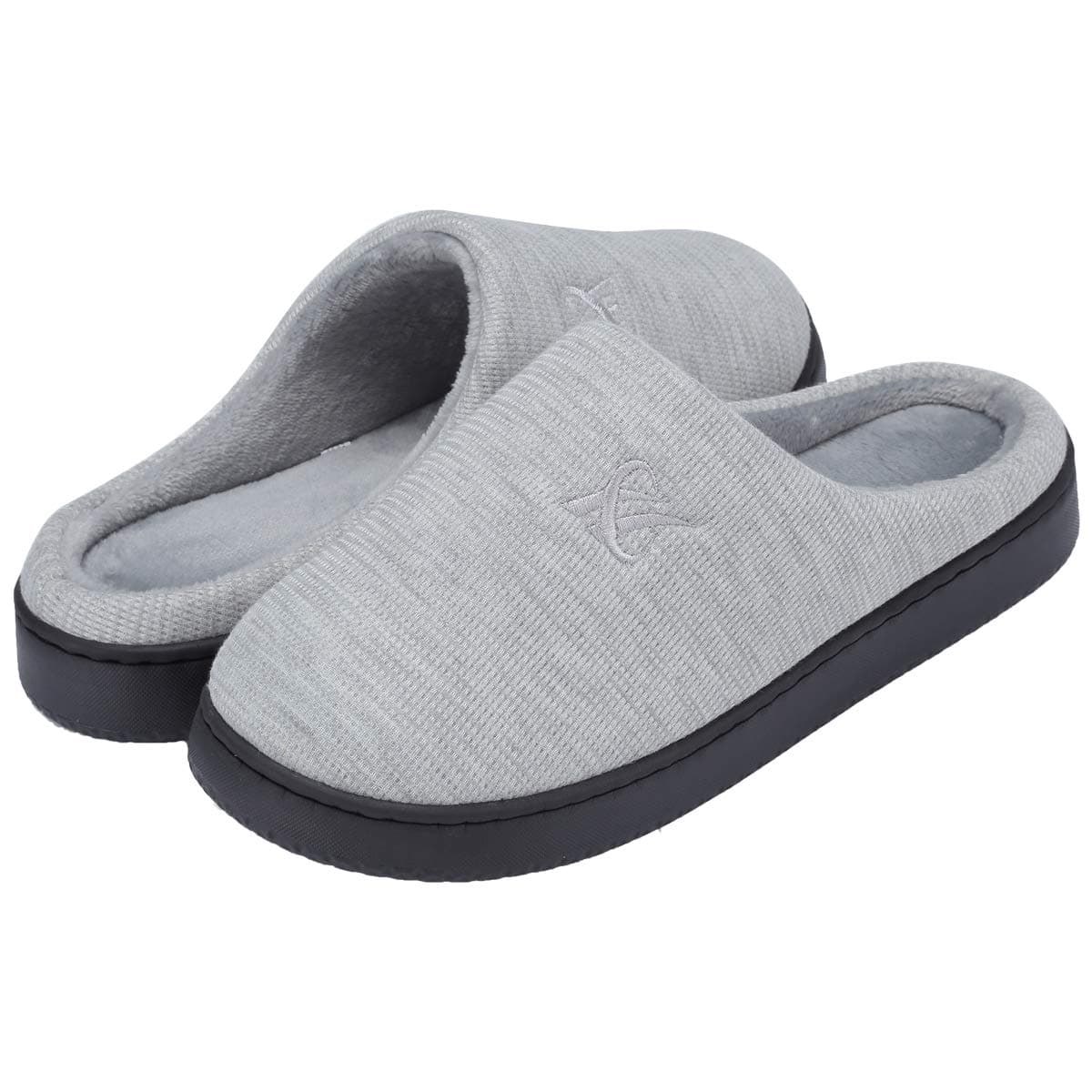 Memory Foam Slippers for Women's and Men's Casual House Shoes, Olive Green, 9-10 Women/7-8 Men