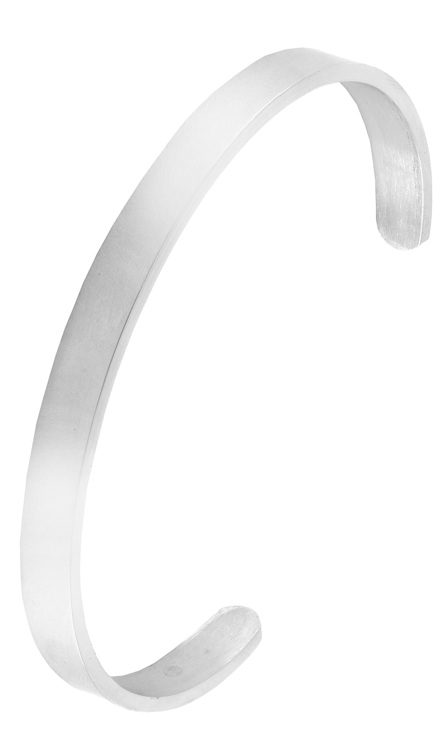 ZIVOM® Silver 316 L Surgical Stainless Steel Kada Bangle for Men