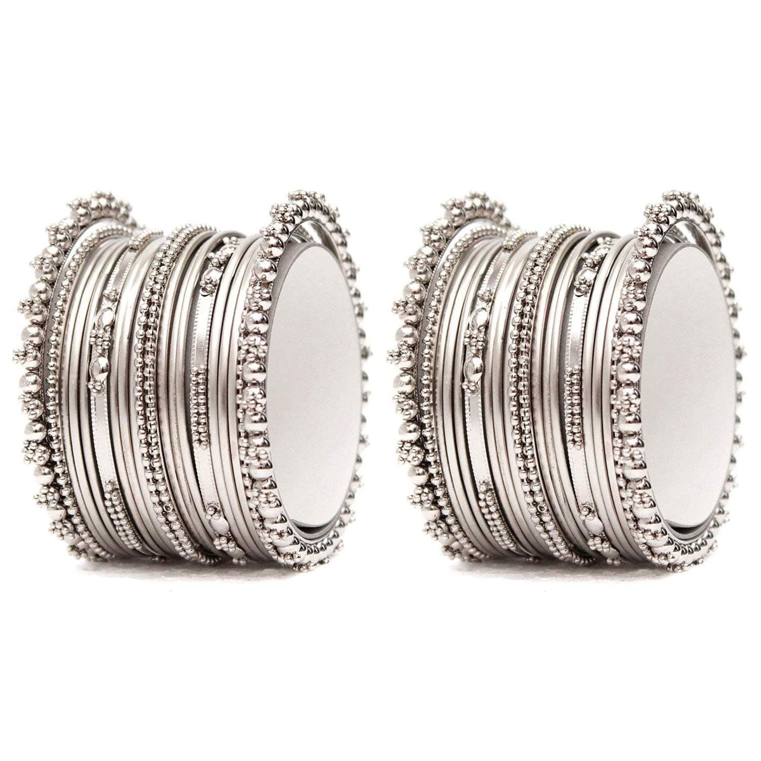 Shining Diva Fashion Bangles for Women Set of 40 Stylish Latest Traditional Oxidised Jewellery Set for Women (10780b_2.4)