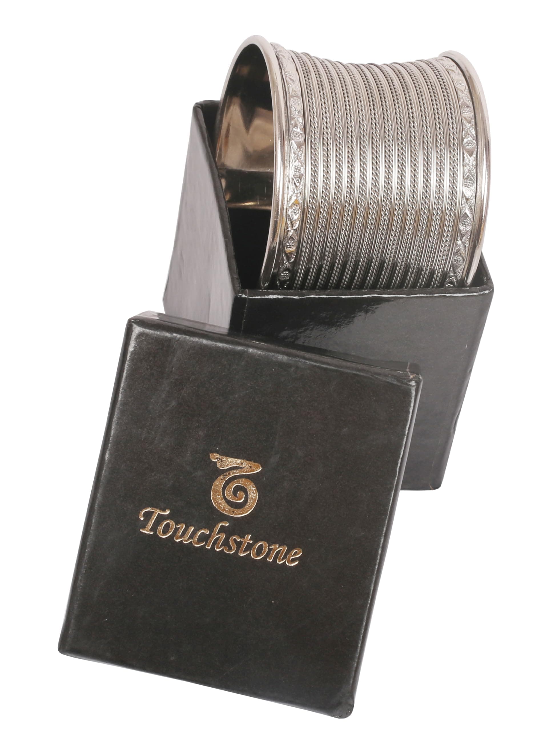 Touchstone Indian Bollywood Desire Exotic Workmanship Finely Placed Hammered Wire Stylish Wrist Enhancer Free Size Cuff Bracelet In Silver Tone For Women.