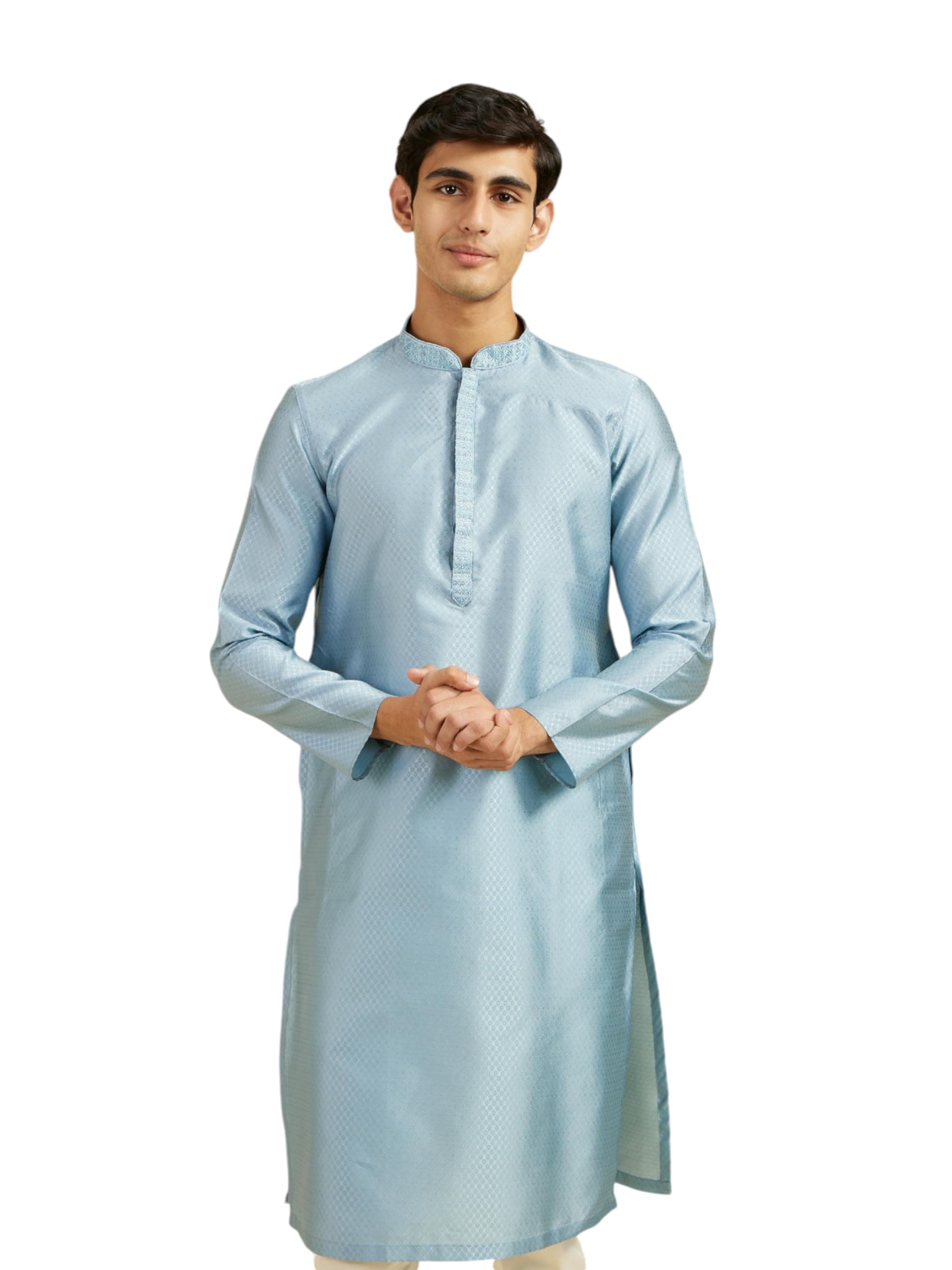 DIWAS BY MANYAVAR Men's Art Silk Thread Work Kurta (1pc)