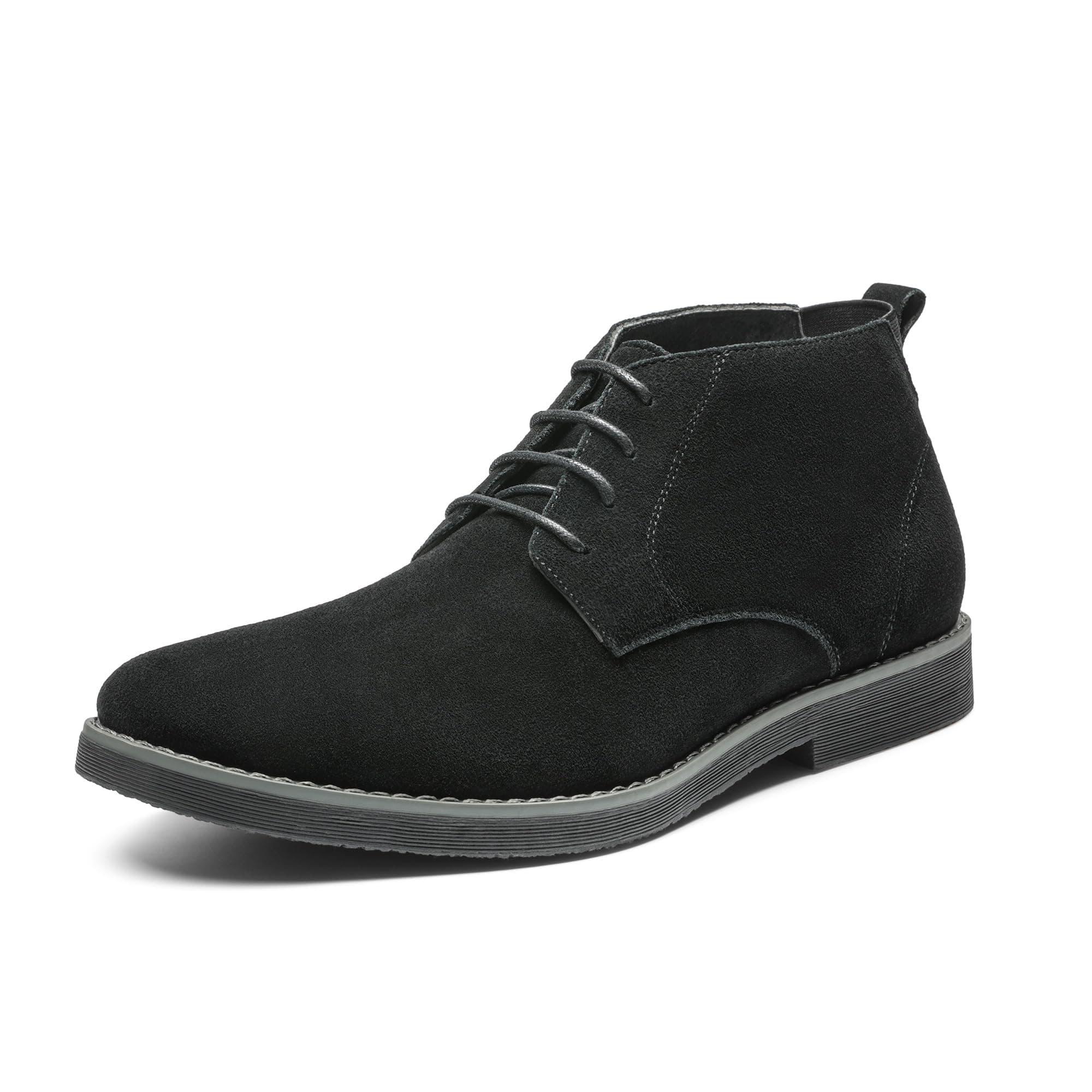 BRUNO MARC MODA ITALY CHUKKA Men s Classic Original Suede Leather Desert Storm chukka boots CHUKKA-BLACK 9 D(M) US