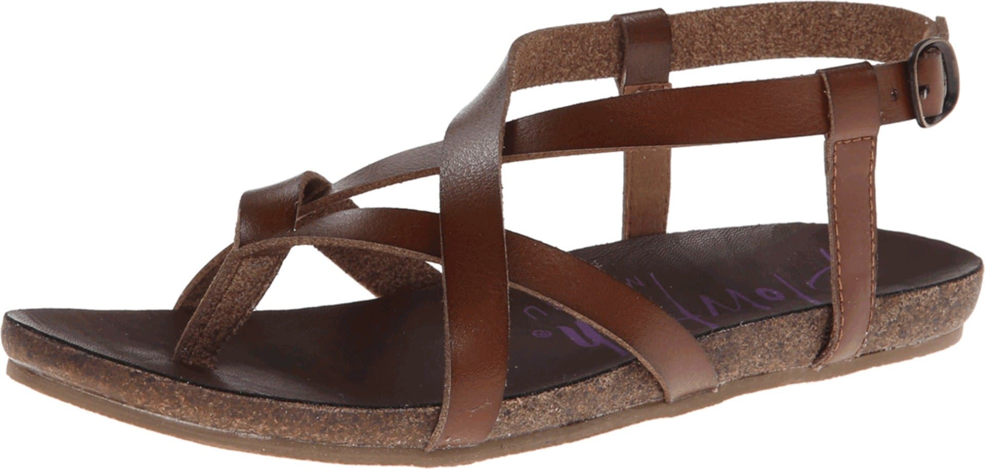 Blowfish Women's Granola Fisherman Sandal, Whiskey Dyecut PU, 6.5 M US