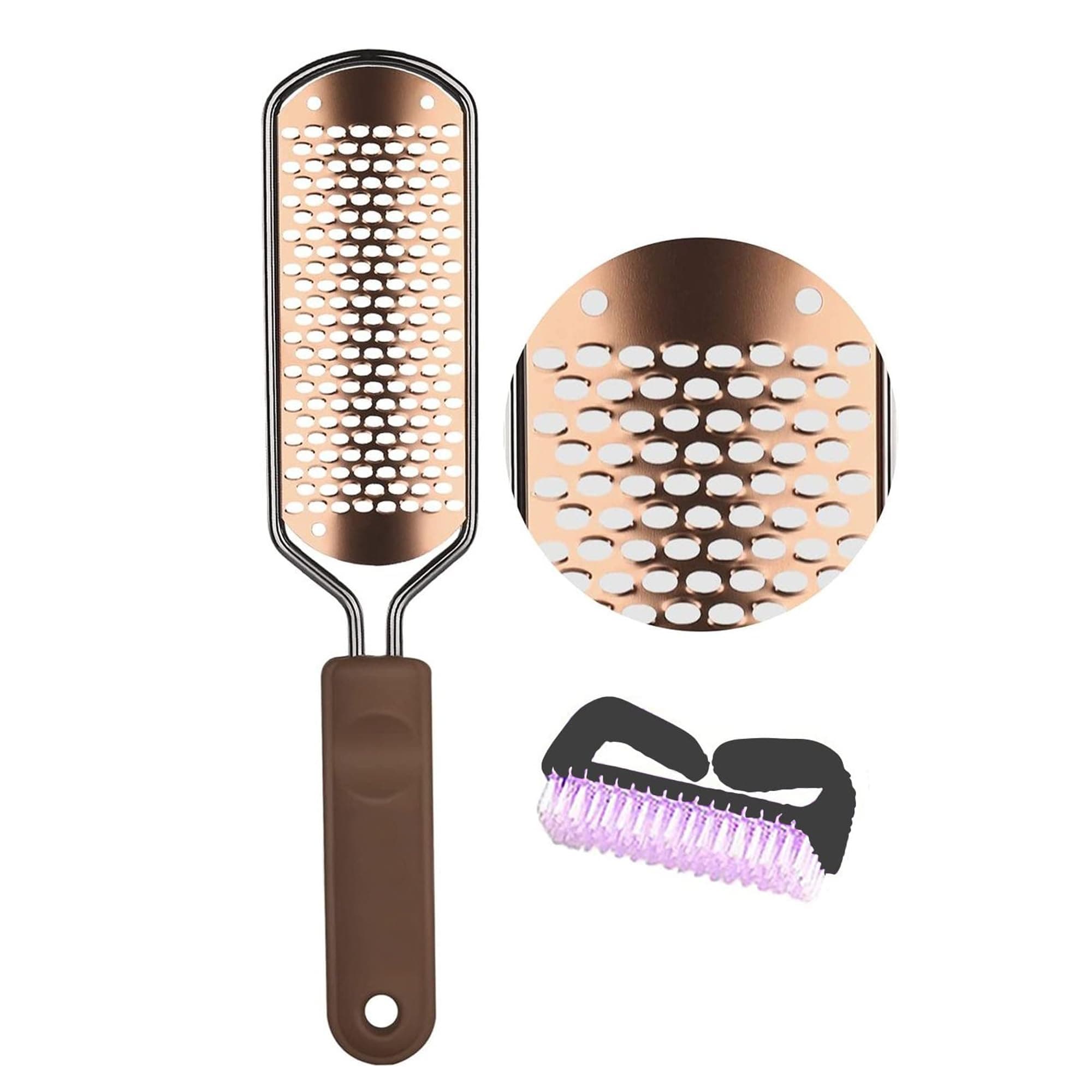 Dr Foot | Foot Scrubber for Dead Skin | Heel Scrubber for Feet | Pedicure Tools | Foot Filer for Dead Skin Removal | Foot Scrubber for Cracked Heels | Leg Scrubber for Dead Skin | 1 Free Brush