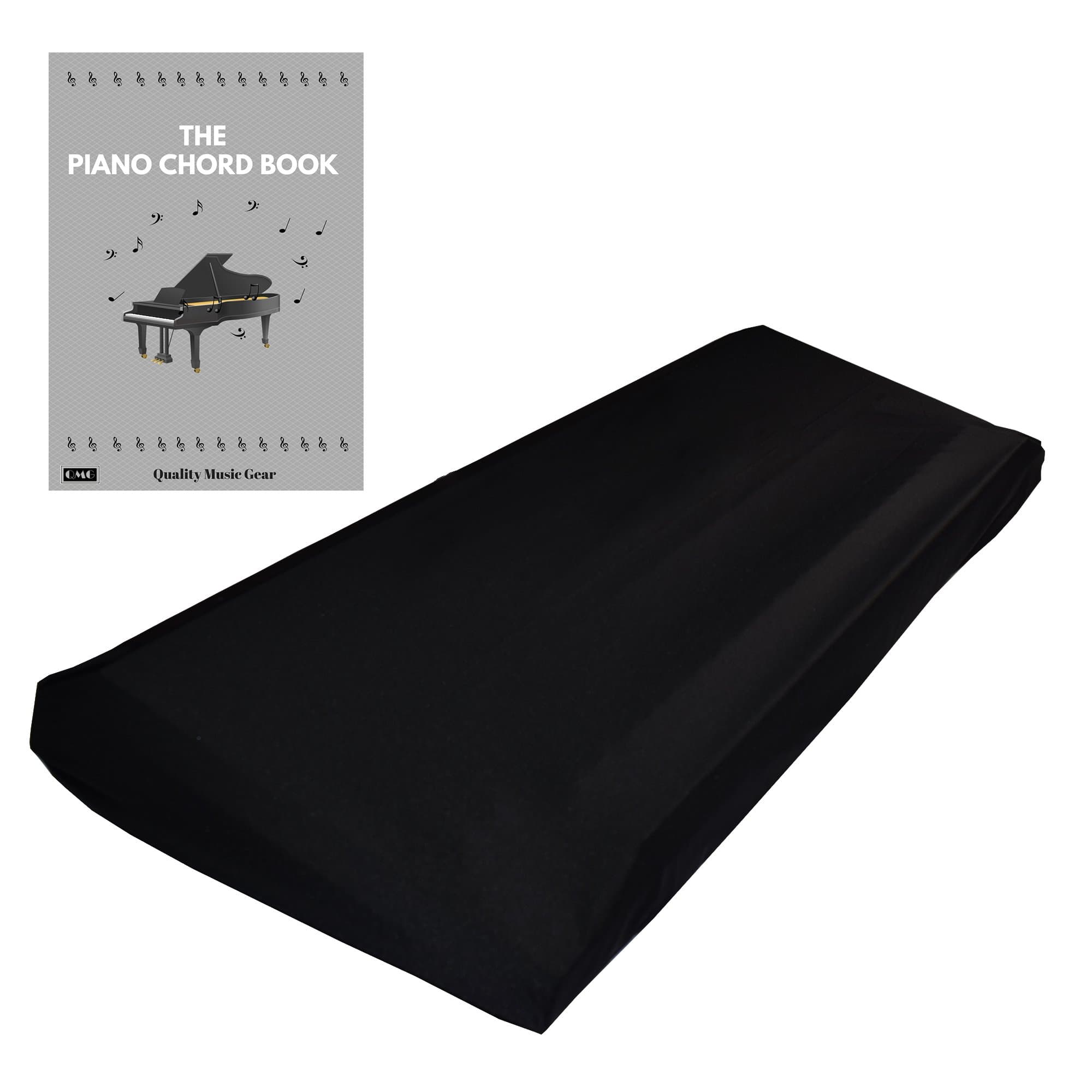 QMG Stretchable Keyboard Dust Cover for 88 Key-keyboard Best for all Digital Pianos Consoles Adjustable Elastic Cord Machine Washable 49176.