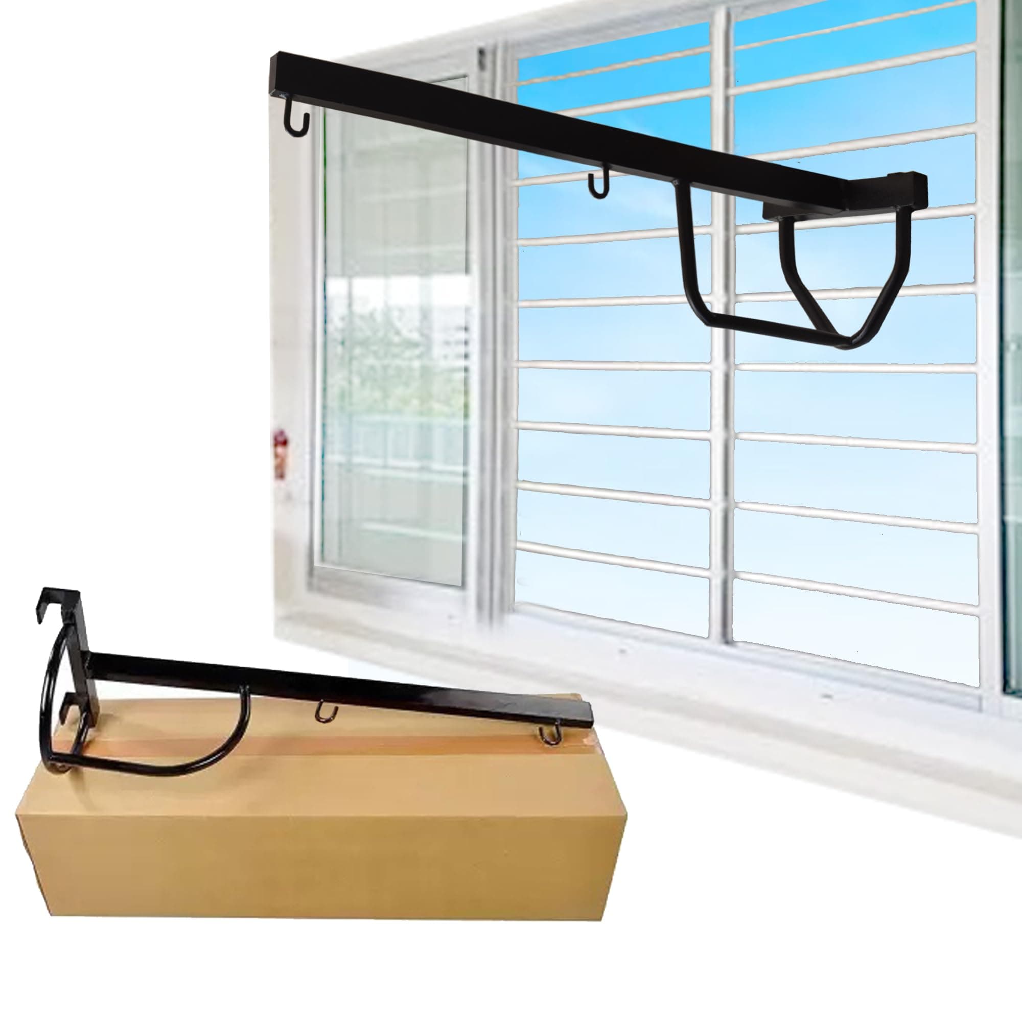 ParentsLap Window Baby Cradle Cot Metal Hanger, Black