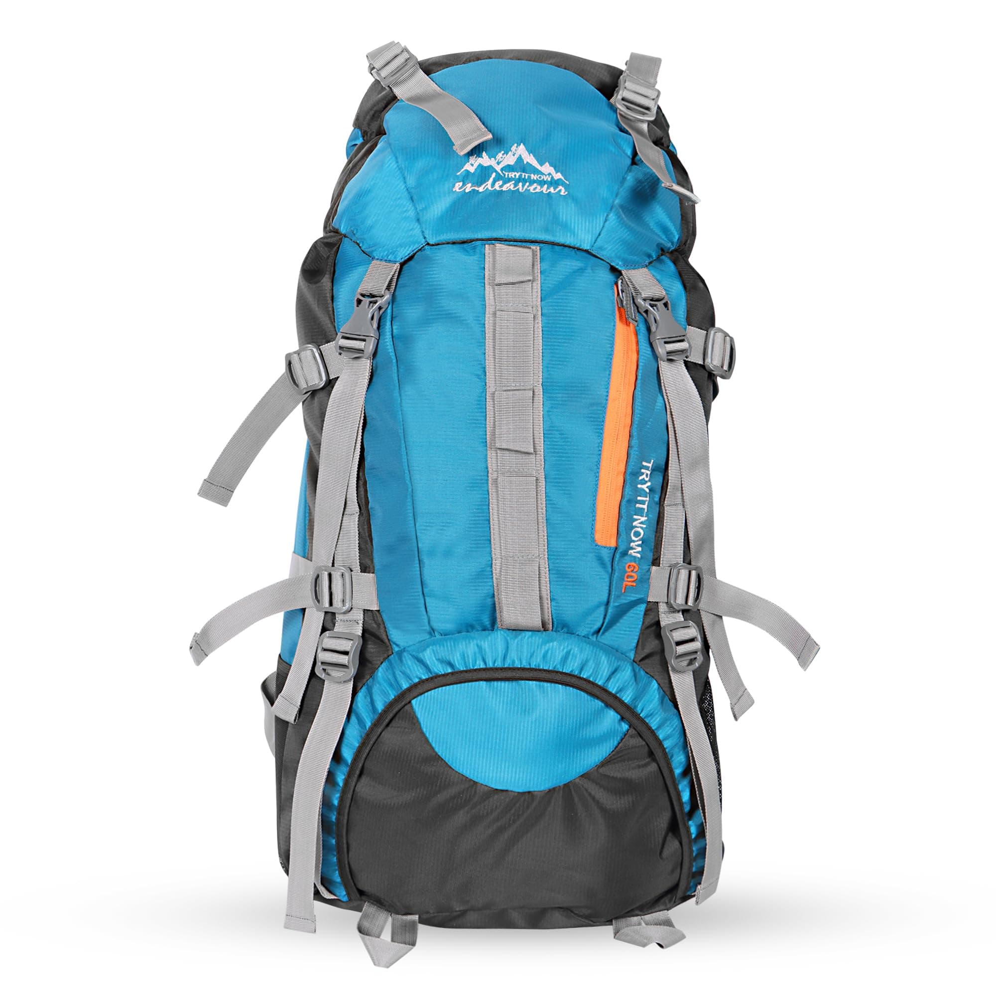 Endeavour Snow 60 Ltr Rucksack for Trekking and Travel | Laptop Sleeve | Water Repellent | Rain Cover | 2 Year Warranty