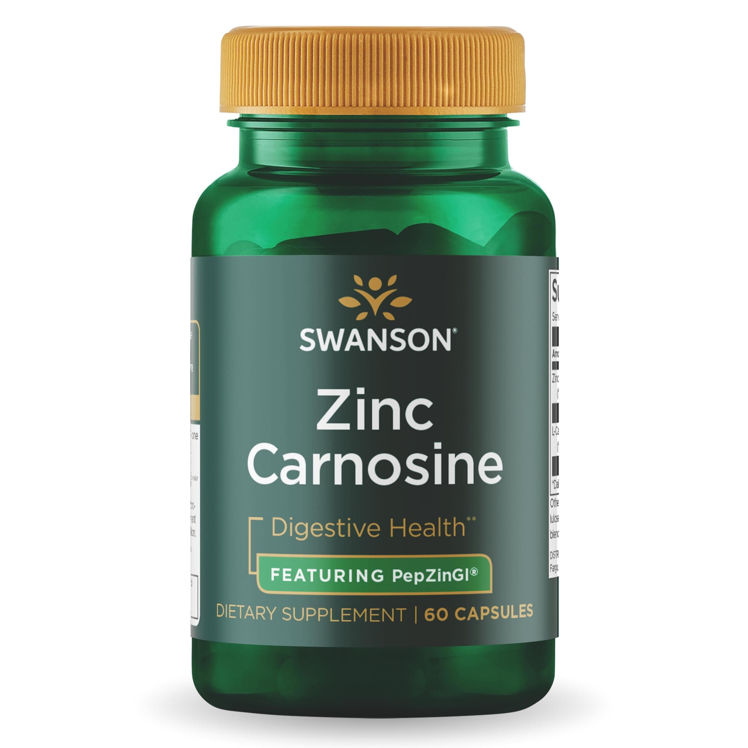 Swanson Ultra Zinc Carnosine (Pepzin Gi) 60 Capsules