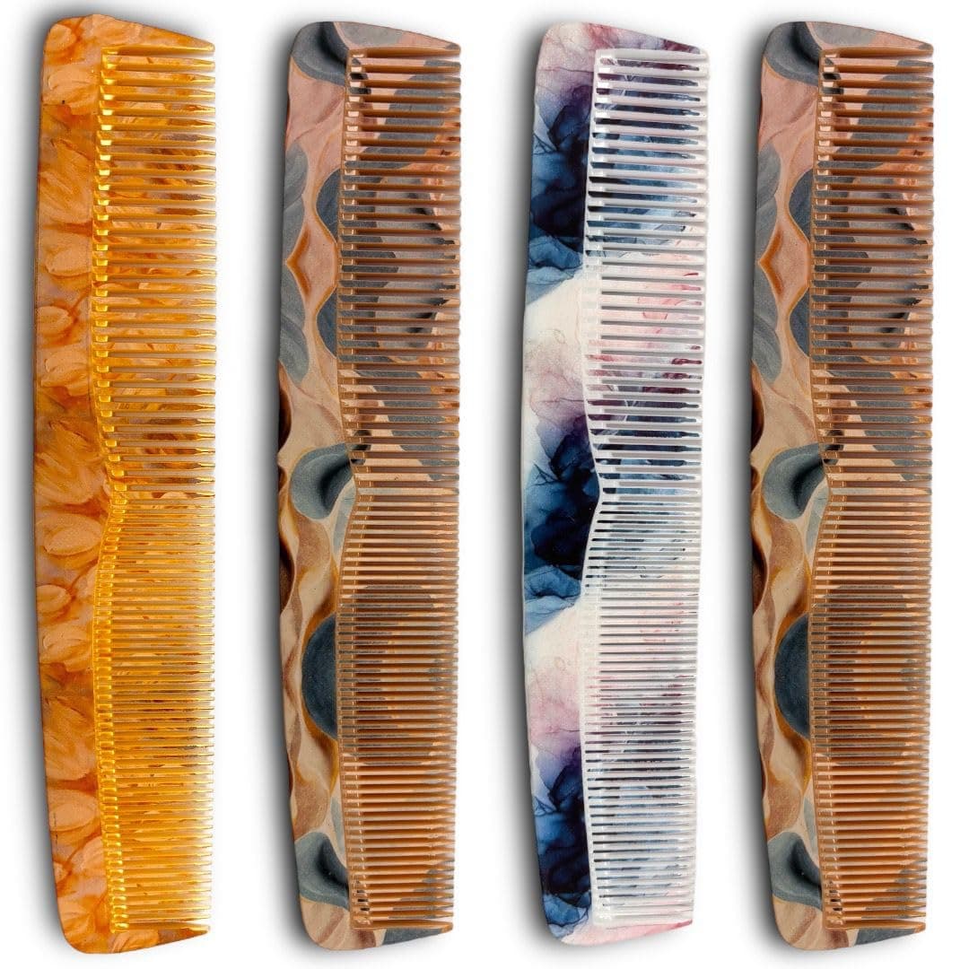 Treewing Hair Comb for Men and Women - Set of 4Pcs Made with Virgin Quality Raw Material with Smooth Teeth for Healthy Hair, Detangling, Hairstyling Graduated Combs Set