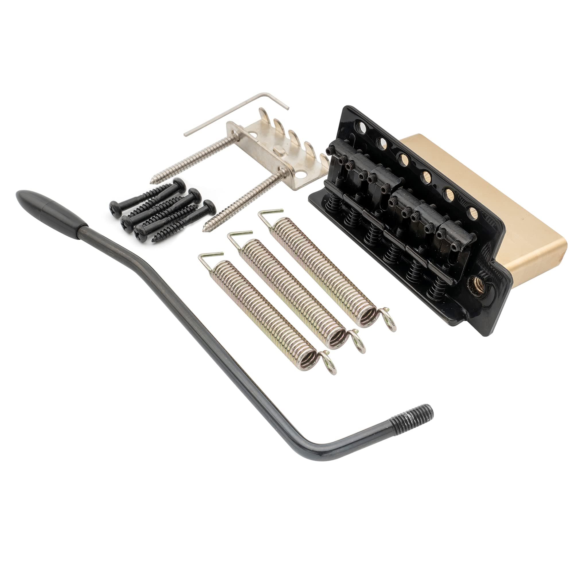 Musiclily Pro 52.5mm Vintage 6-Screw Tremolo Bridge 36mm Solid Brass Block