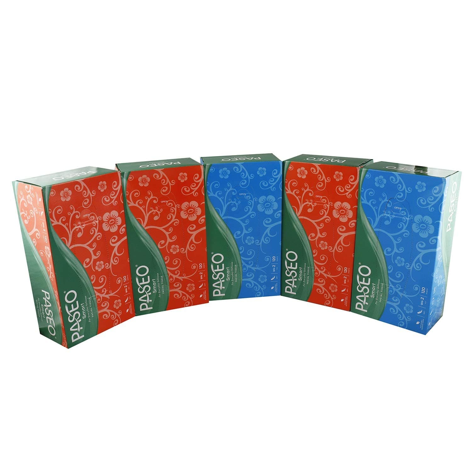 Paseo Smart International Quality 2 Ply Extra Soft 19.5 x 20 cm Facial Tissue Paper 100 Pulls Pack Of 10