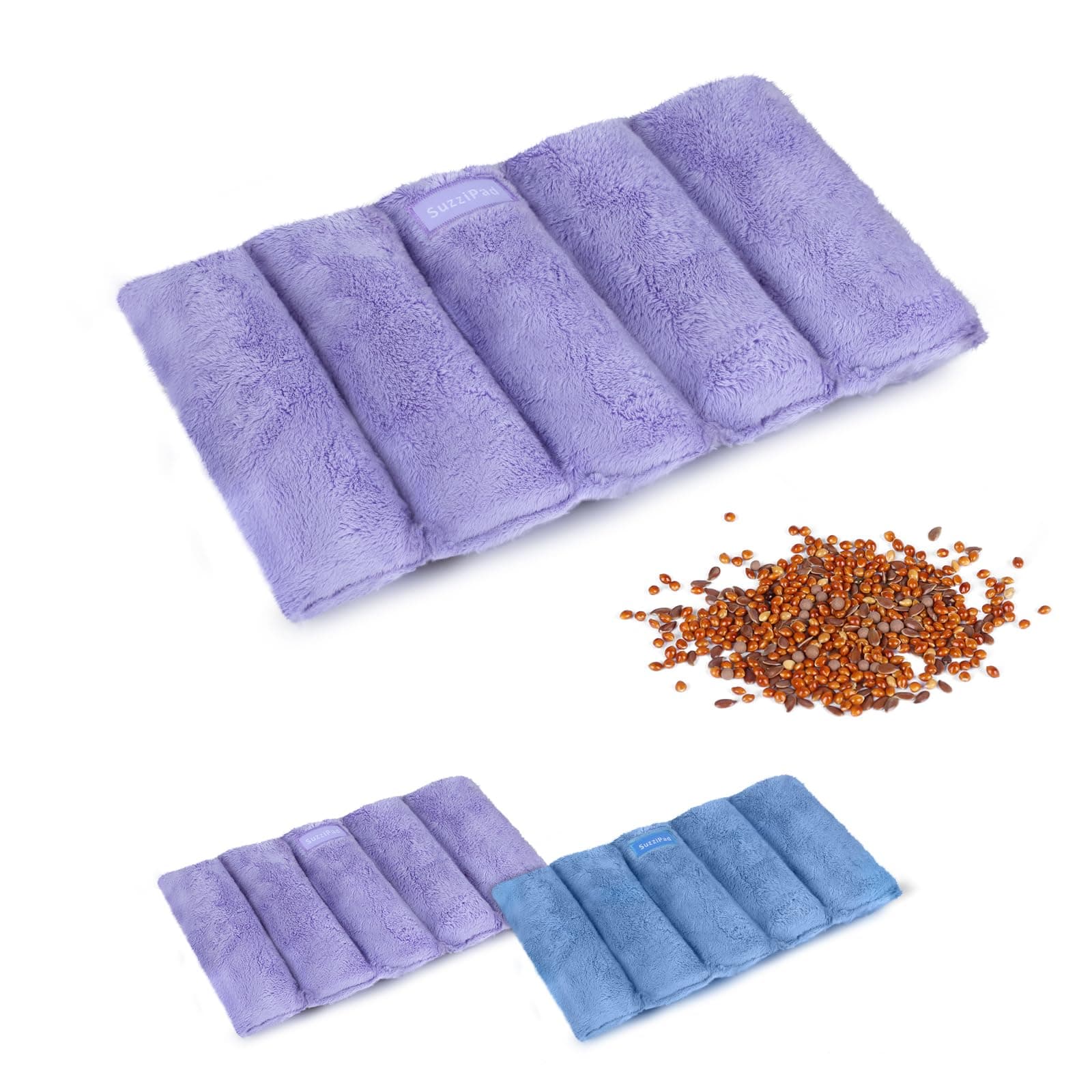 SuzziPad Microwave Heating Pad, Reusable Moist Heating Pads for Cramps, Joint Pain Relief, Arthritis, Sore Muscle, Heat Pad for Shoulder, Knee, Abdominal, Knee and Back (Purple)…