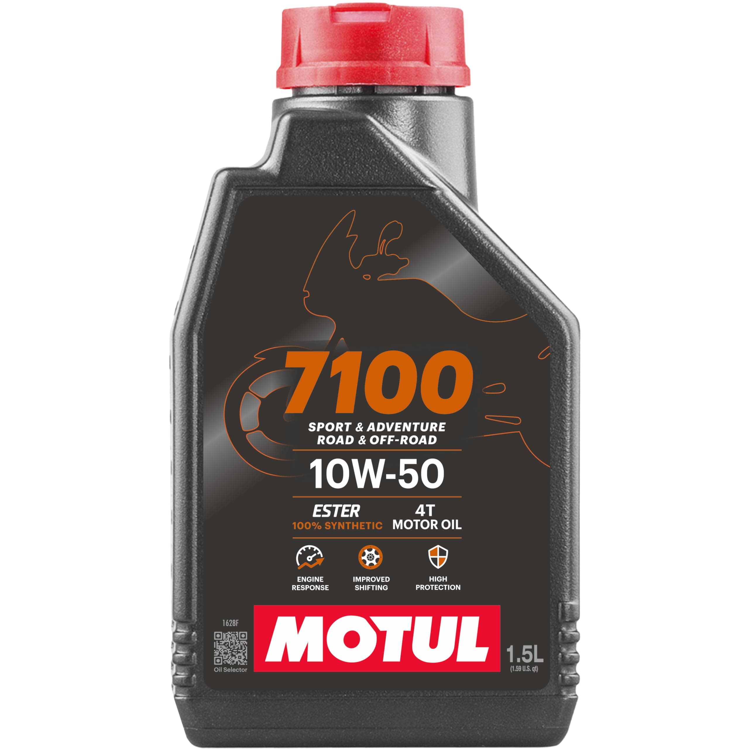 Motul 7100 4T 10W-50 API SN Fully Synthetic Motorcycle Engine Oil – High Performance Protection, Smooth Gear Shifting & Superior Engine Care for Long-Lasting Riding, 1.5L