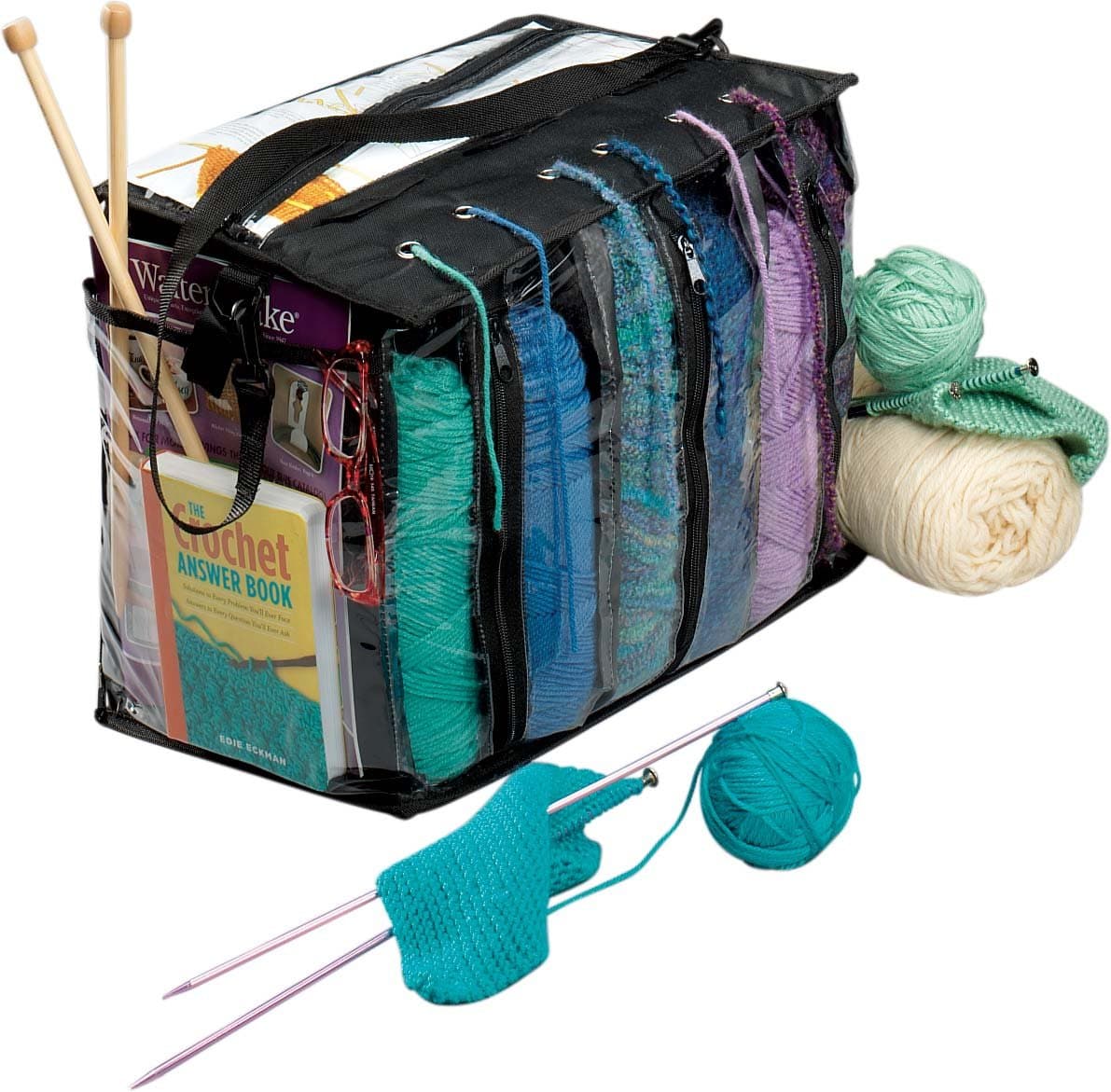 MEKBOK Adult Multicolour Cotton Knitting Tote Bag L