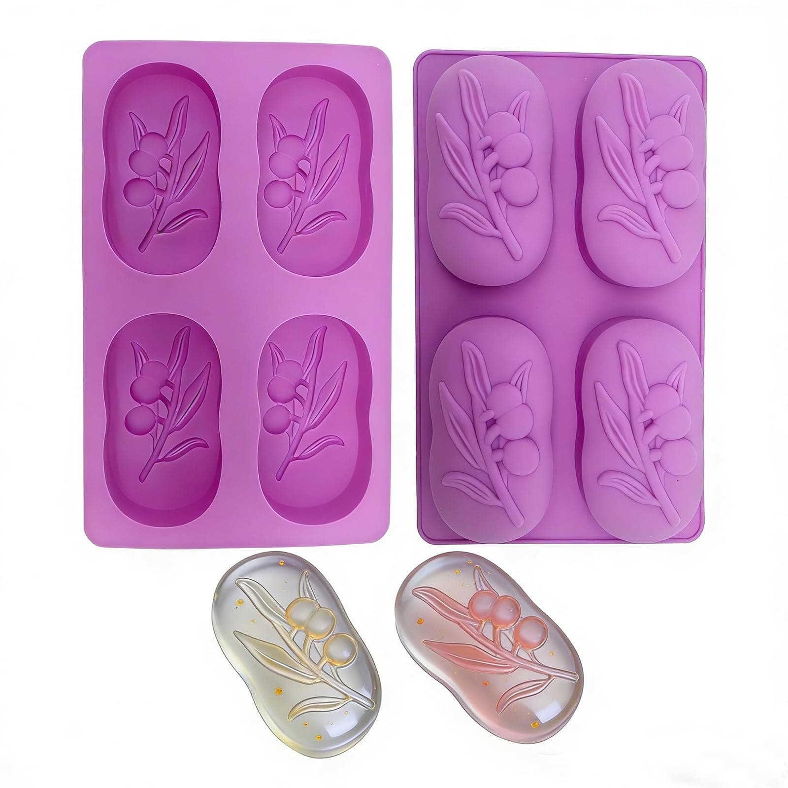 WYAHYQ 2 Pieces Soap Moulds Silicone Soap Make Yourself