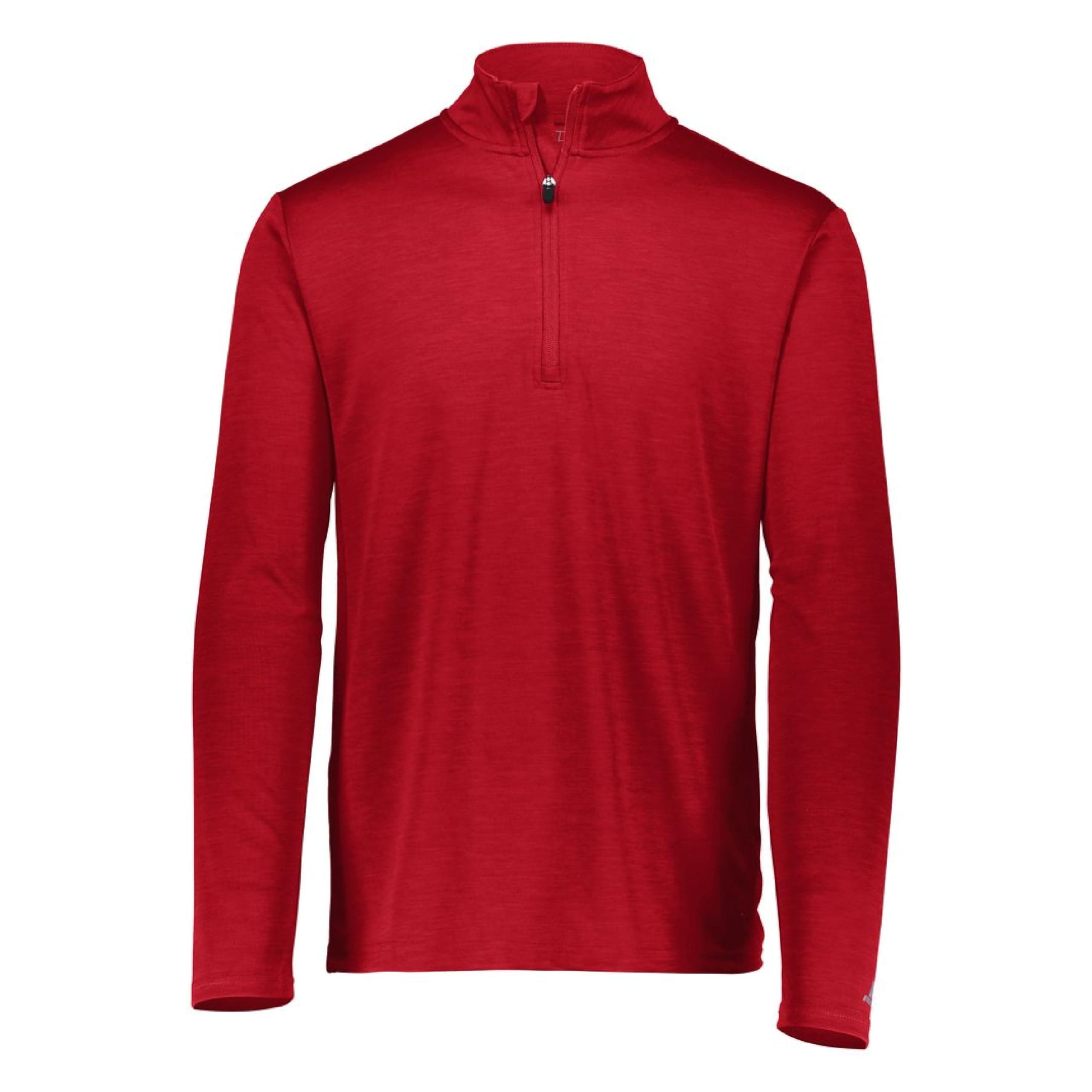 Russell Athletic Men's Lightweight Performance 1/4 Zip, True Red, L
