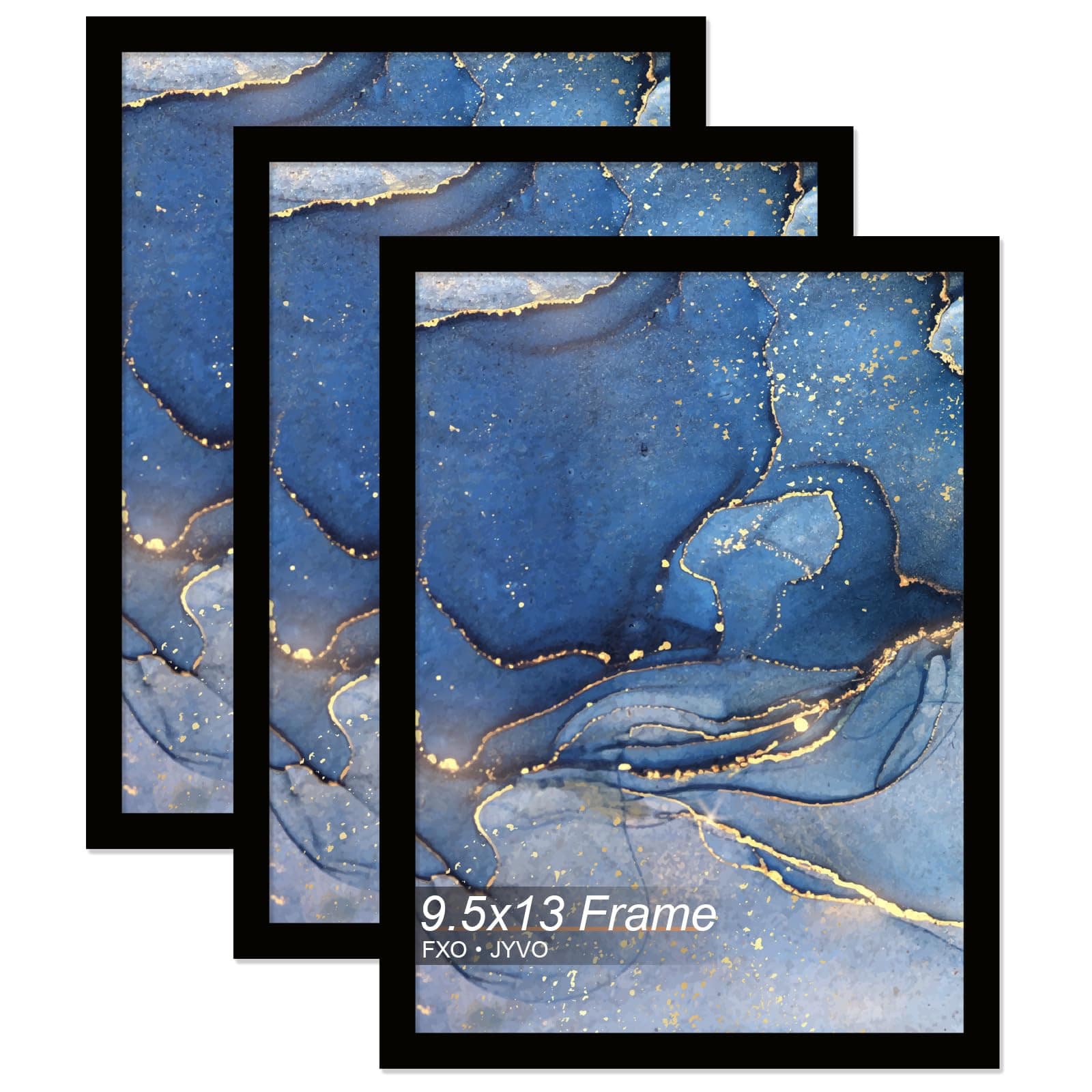 9.5x13 Picture Frame Set of 3 for Photo Poster Horizontally/Vertically