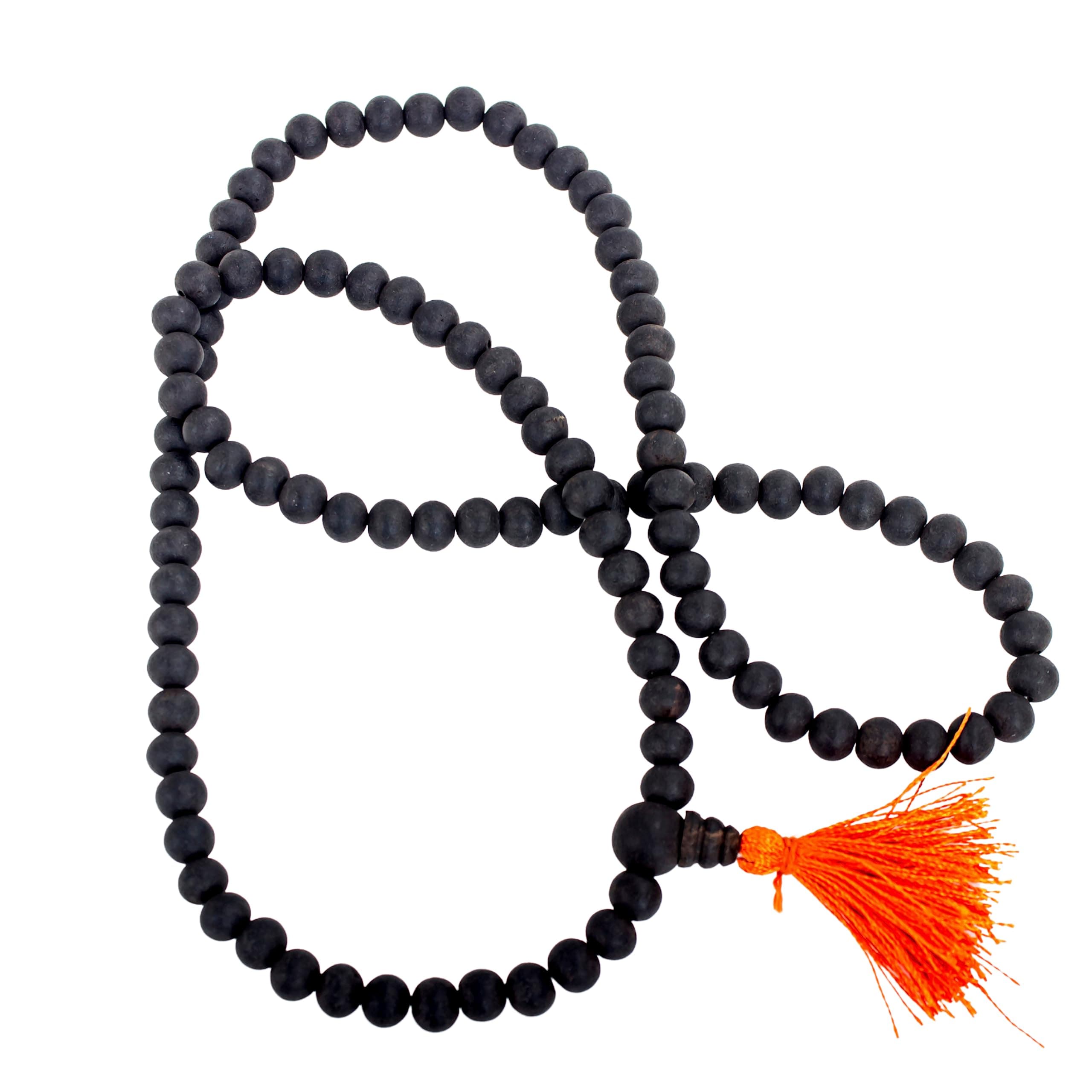 anciently Natural Unpolished Karungali Malai Original | Karungali Malai 10mm - Natural Black Ebony Wood For Unisex Adult
