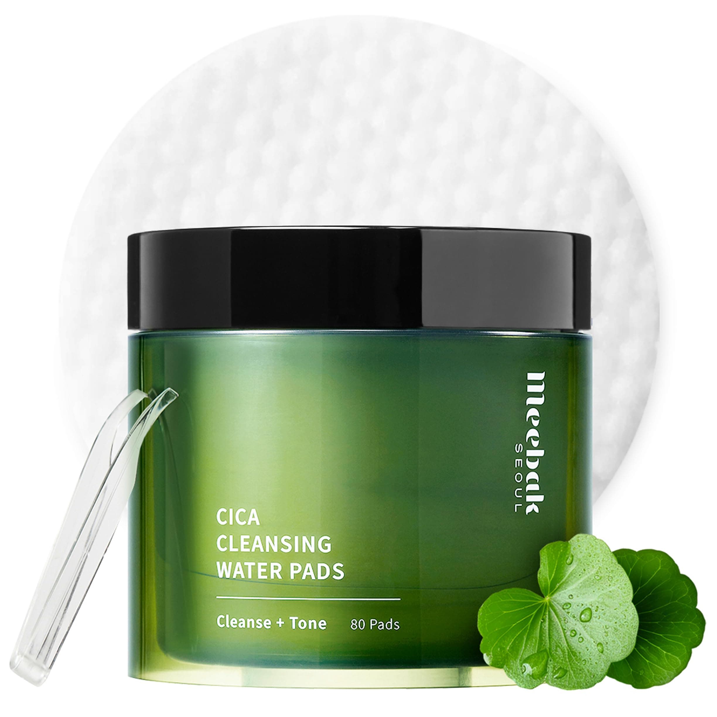Meebak Makeup Wipes Remover Pads - For Sensitive Skin, Cica Korean Facial Wipes for Eye, Face, Pores, Exfoliating