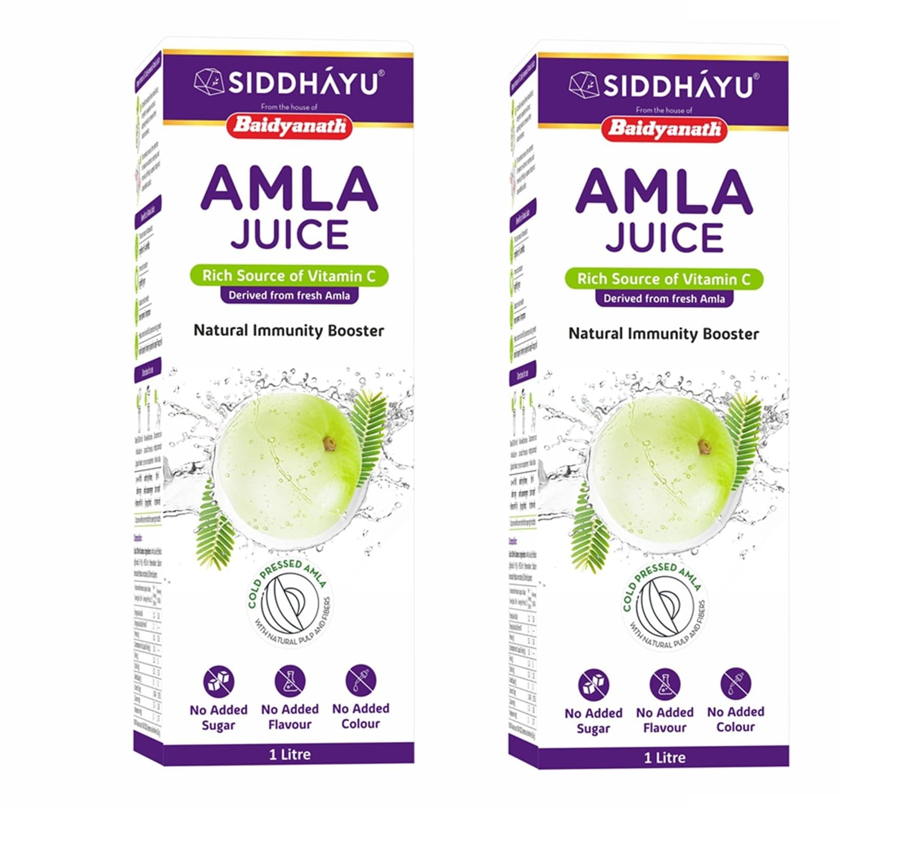 Baidyanath Asli Ayurved Amla Juice - Natural Immunity Booster Enriched With Vitamin C | No Added Sugar-1L (Pack Of 2)