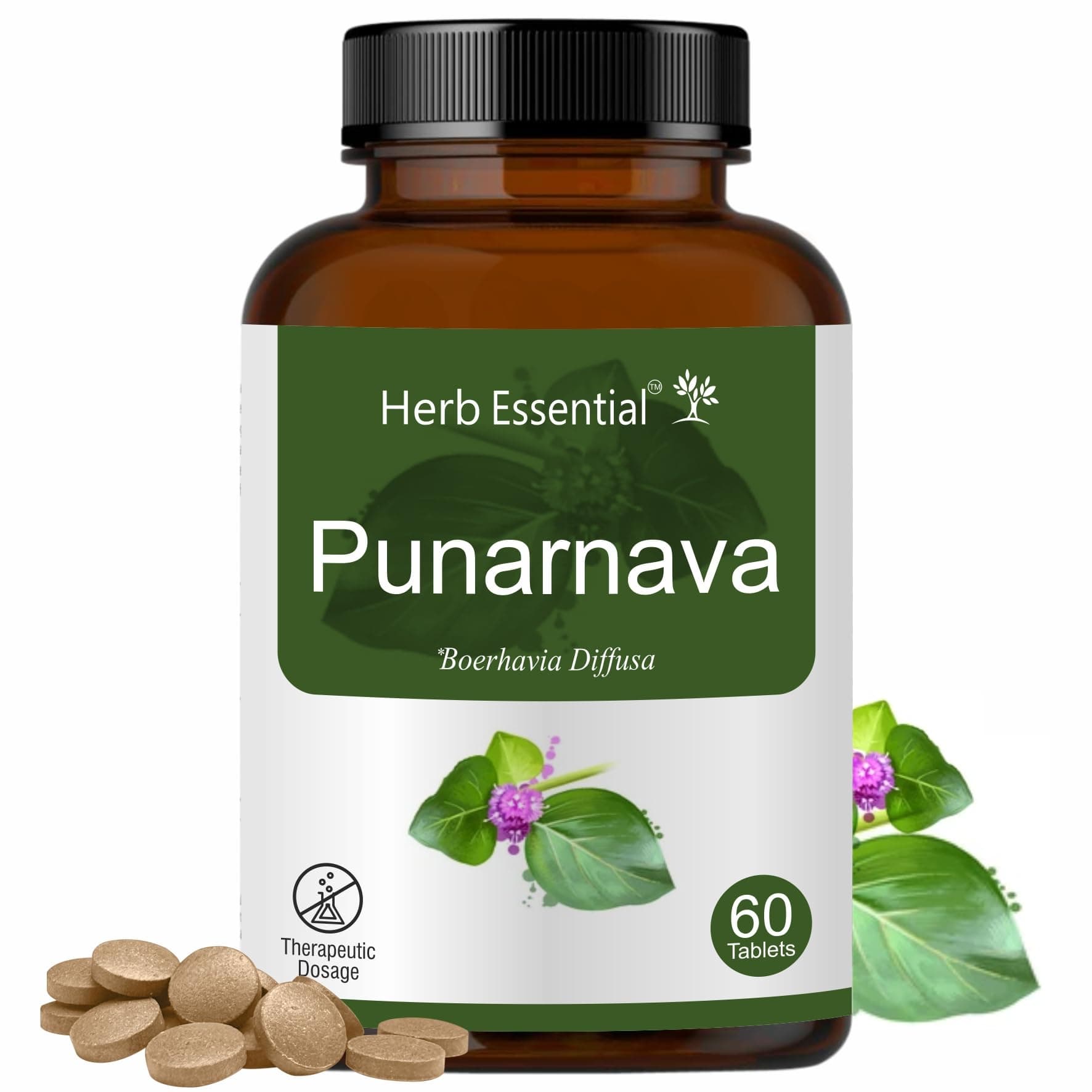 Herb Essential Punarnava Tablets,500 Mg,60 Tablets