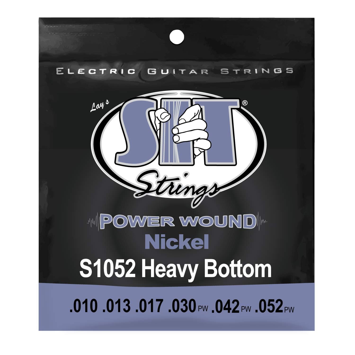 S.I.T. S1052 Power Wound Nickel Heavy Bottom 10-52 Electric Guitar String Set