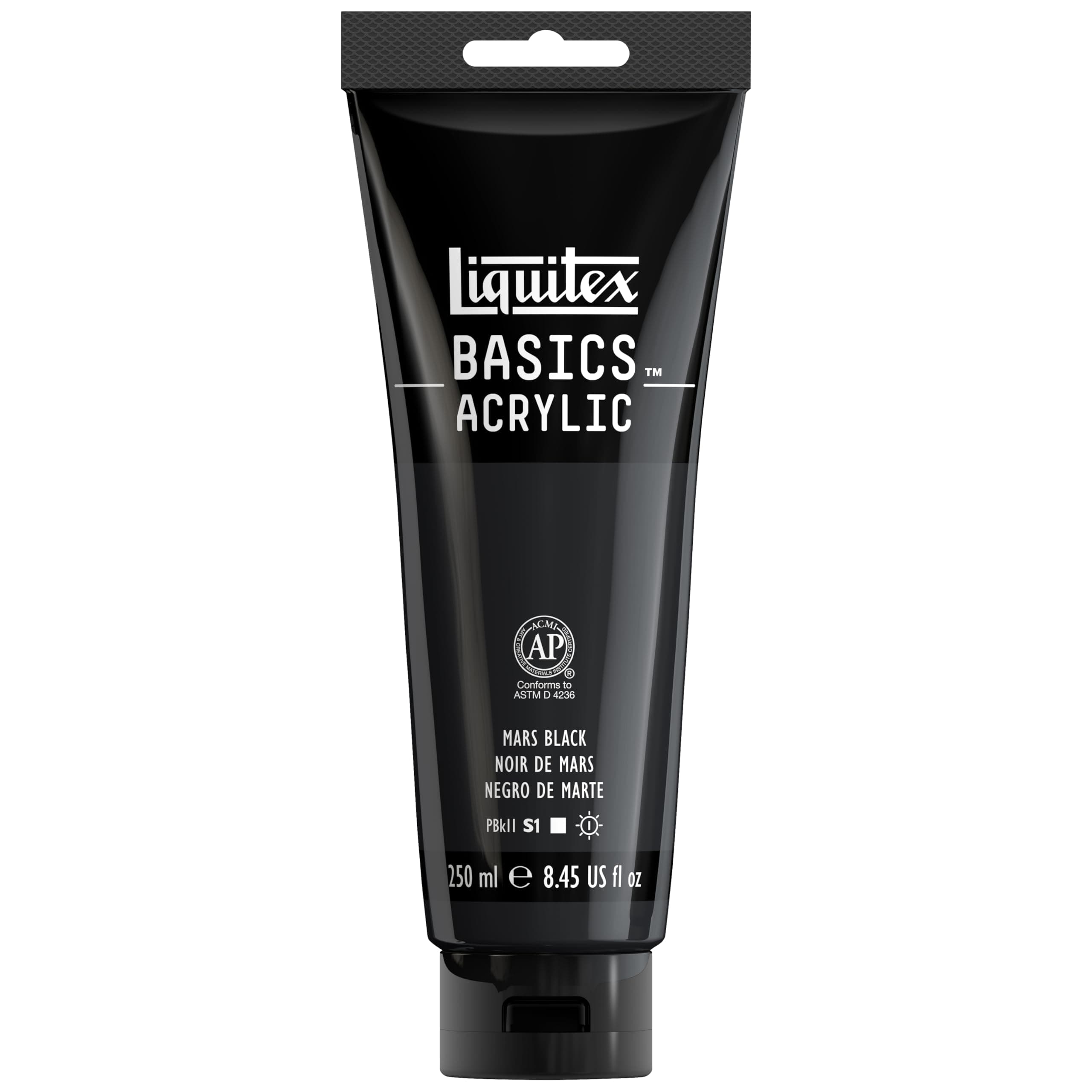Reeves Liquitex Basics Acrylic Paint, 8.45-oz Tube, Mars Black.
