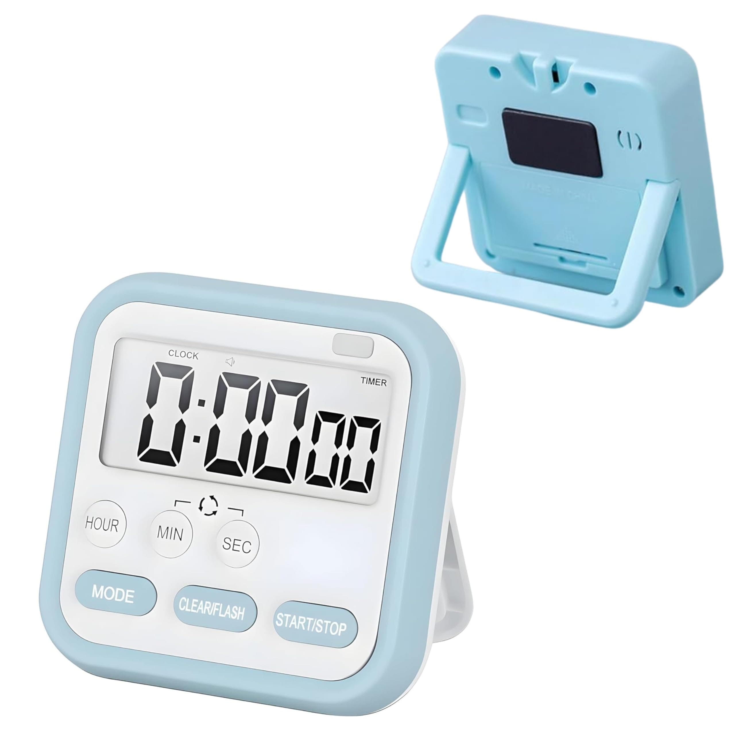 Digital Kitchen Timer & Stopwatch, Large Digit Countdown, Loud Alarm Clock with Back Magnetic Retractable Stand for Cooking,Baking, Study Table, Office, Gym, Athlete and Student Accessories