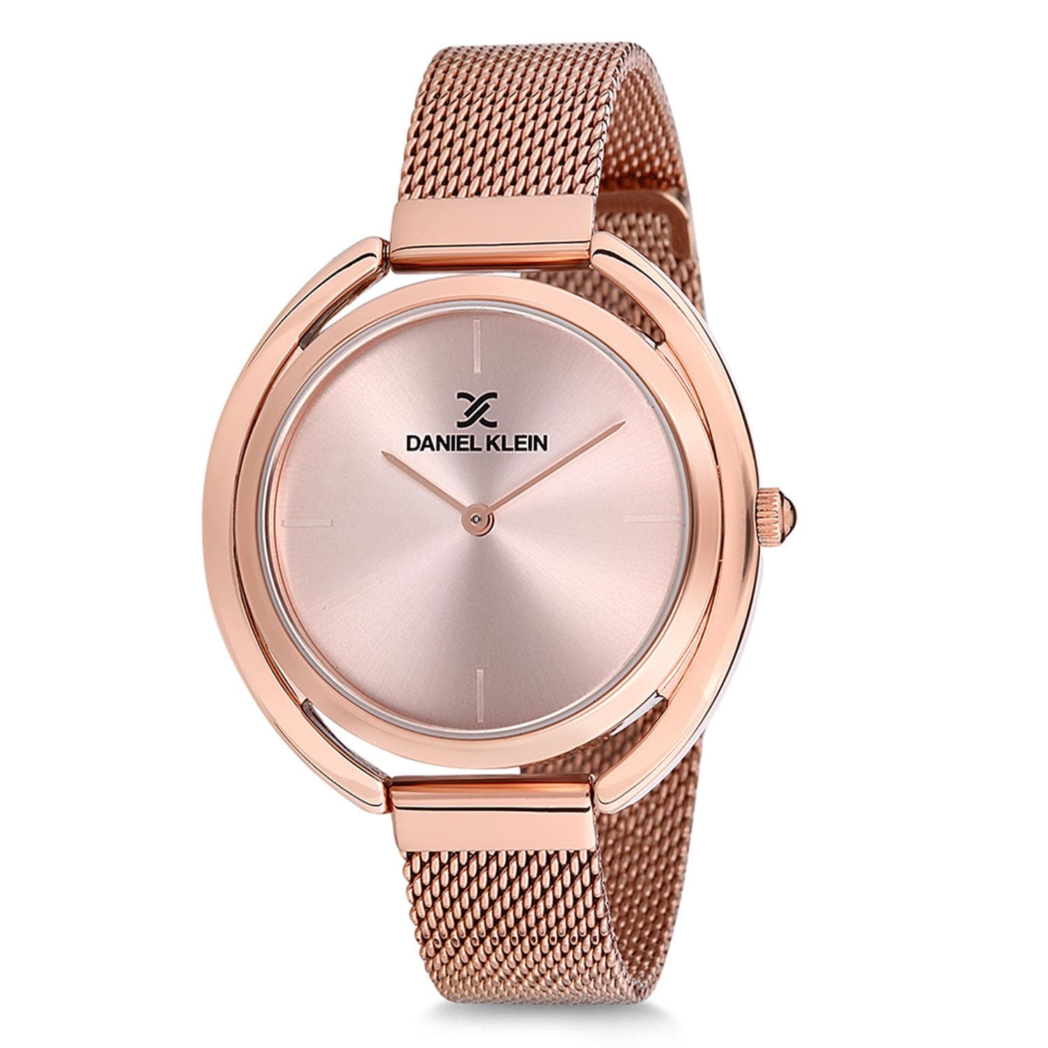 Daniel Klein Stainless Steel Analog Pink Rose Gold Dial Women's Watch-Dk12085-3