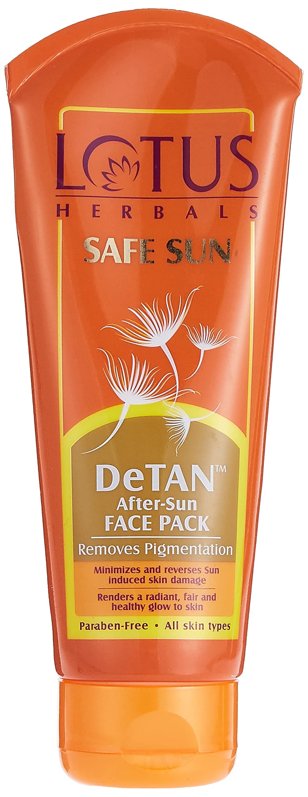 Lotus Herbals Safe Sun DeTan After-Sun Face Pack | With Horse chestnut Extracts | Reduces Tan & Pigmentation | All Skin Types | 100g