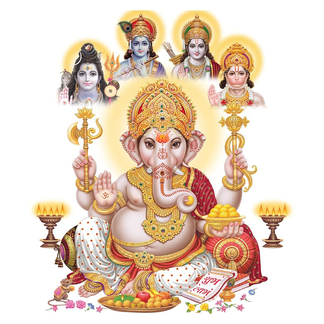 Rangoli Modern Medium God Wall Sticker