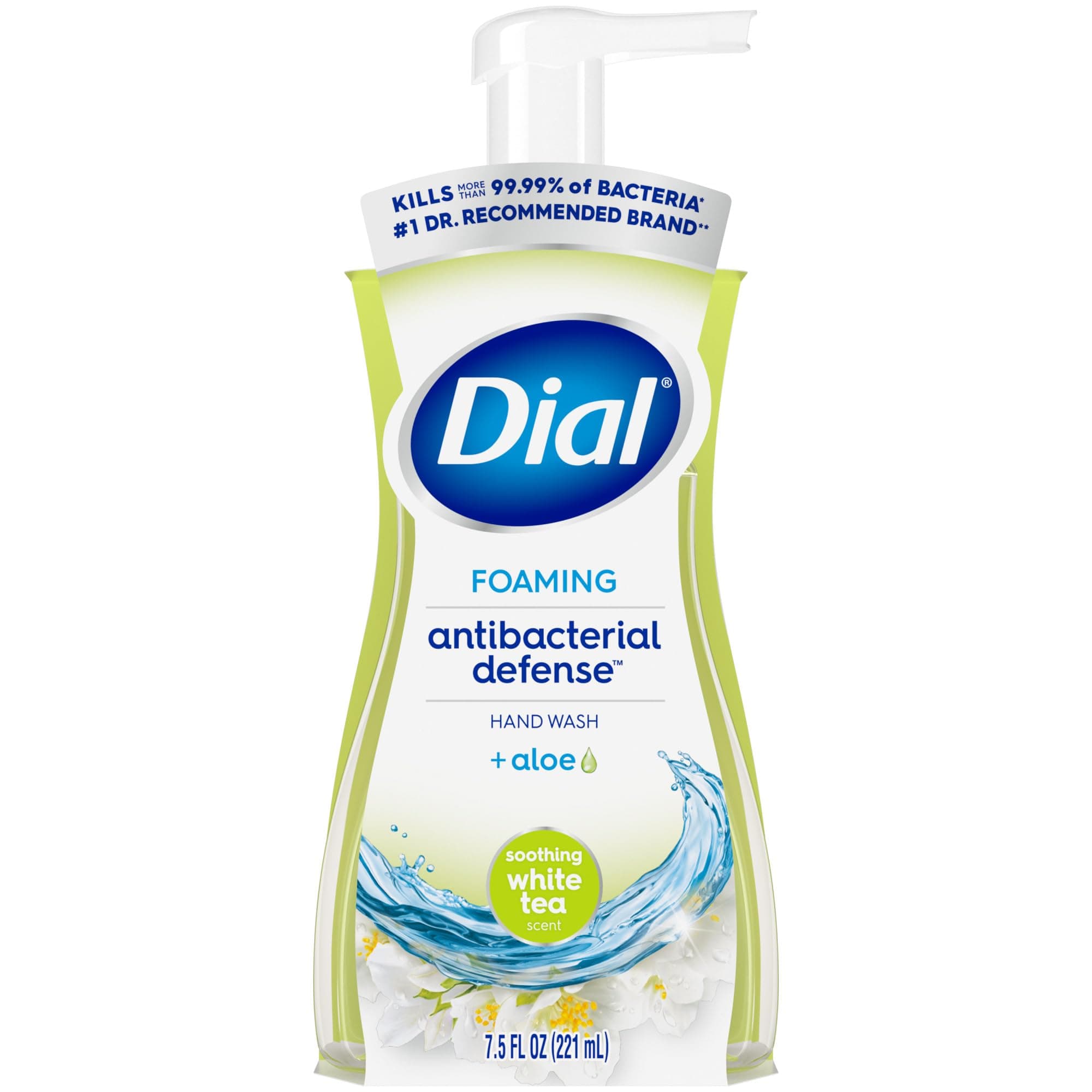 Dial Complete Foaming Antibacterial Hand Wash, Soothing White Tea, 7.5 Ounce by Dial