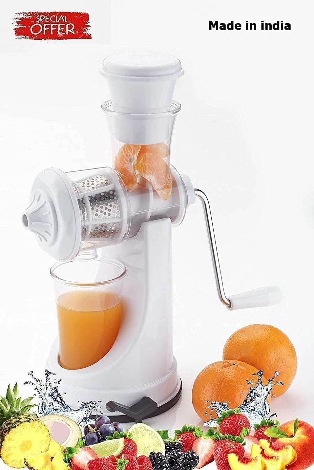 Juicer For Home Tekcool Portable Juicer Machine Juicer Hand for Vegetables with Steel Handle Vacuum Locking System, Shake, Fruit Machine for All Fruits (Multi1)