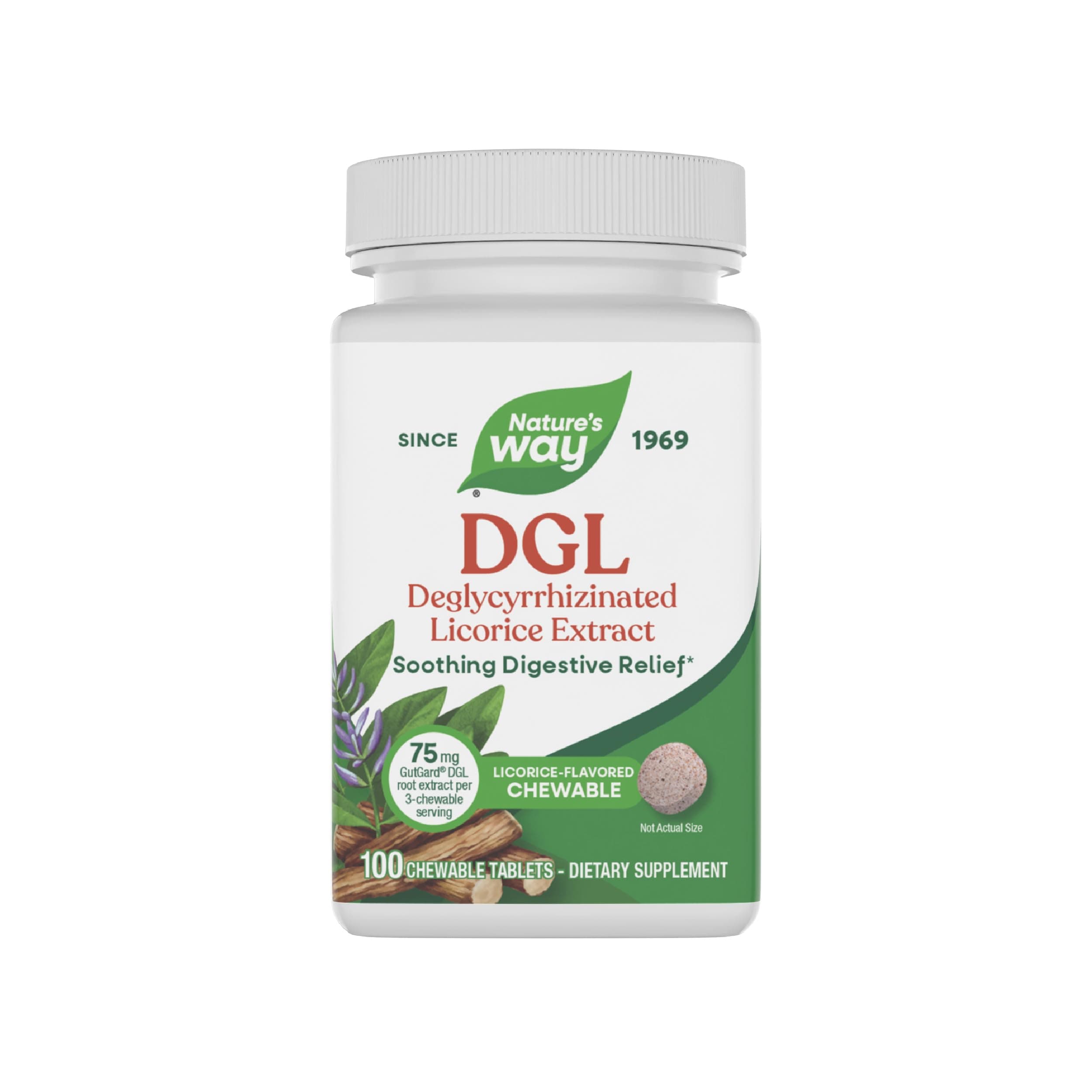 Enzymatic Therapy Dgl Chewables 100 Tablets AD