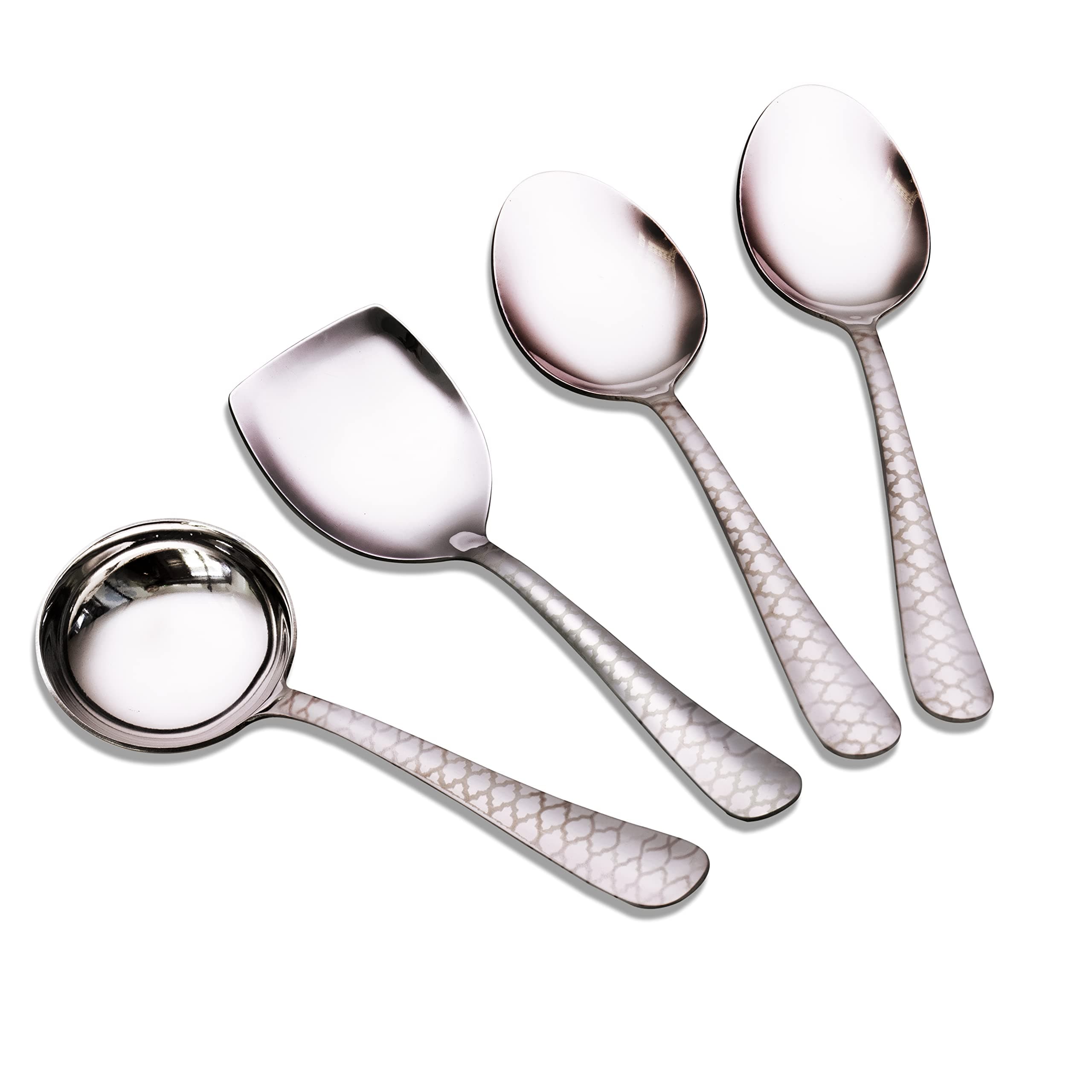 AXIOM Stainless Steel Serving Spoons Set of 2 Indian Dinnerware Serveware