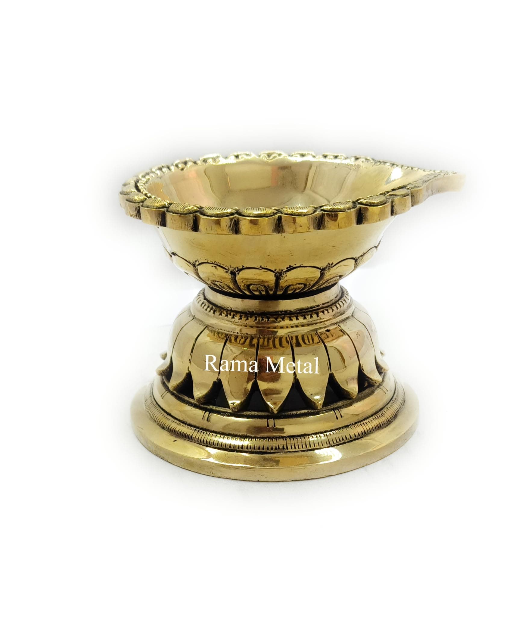 RAMA METAL Brass Lotus Stand DEEPAM | DEEPALU